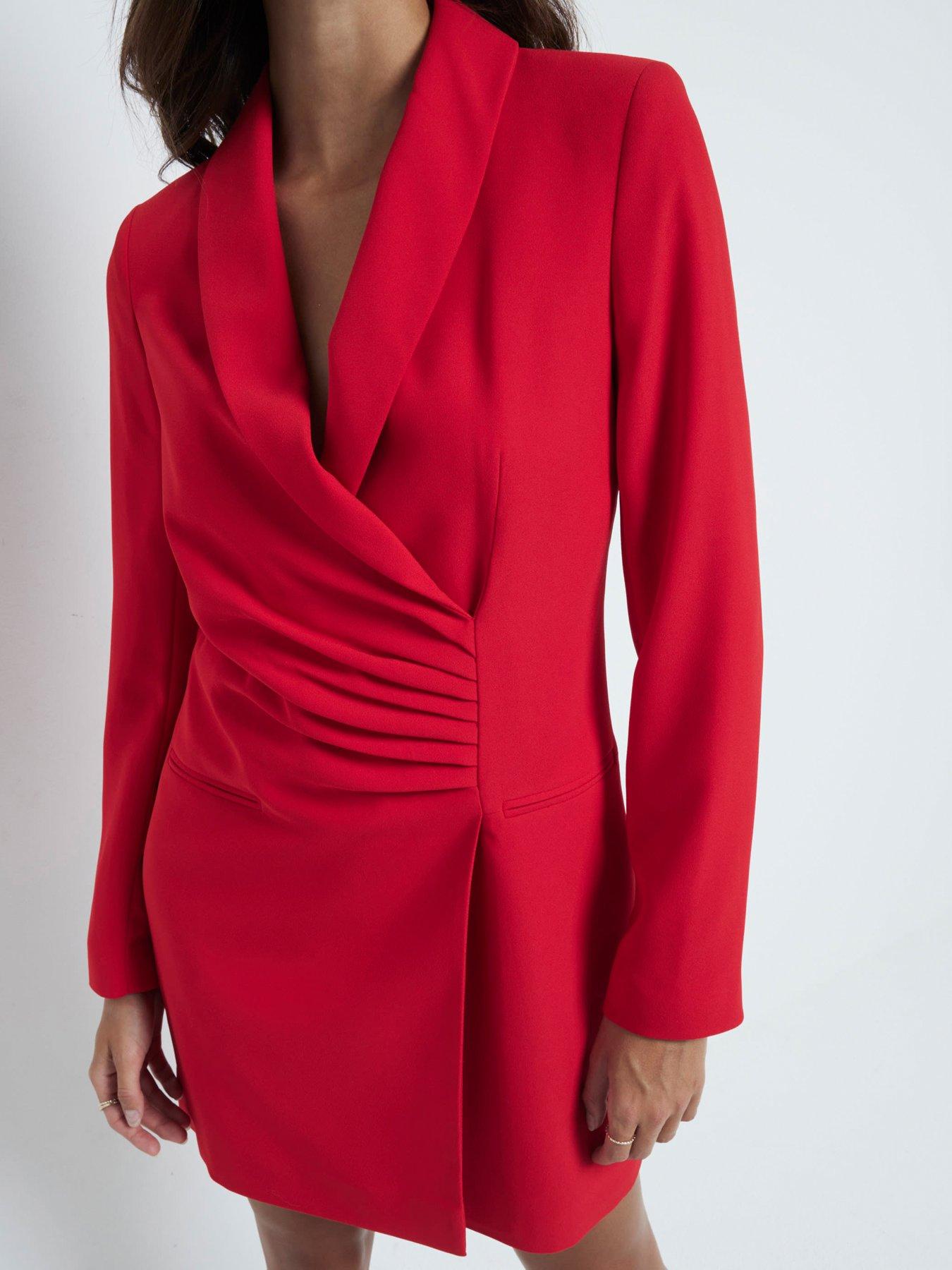 river-island-ruched-blazer-dress-redoutfit