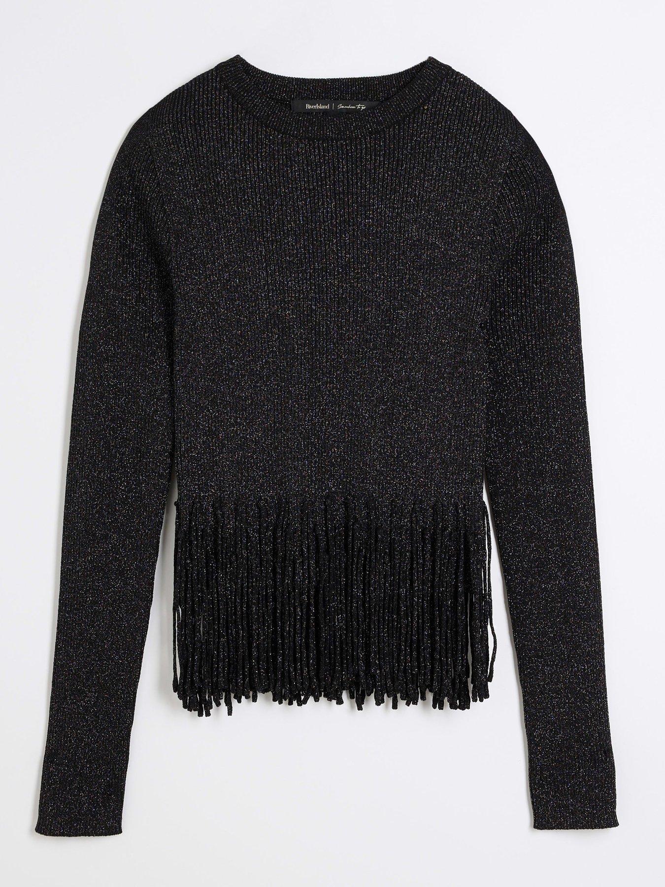 river-island-fringe-detail-jumper-blackdetail