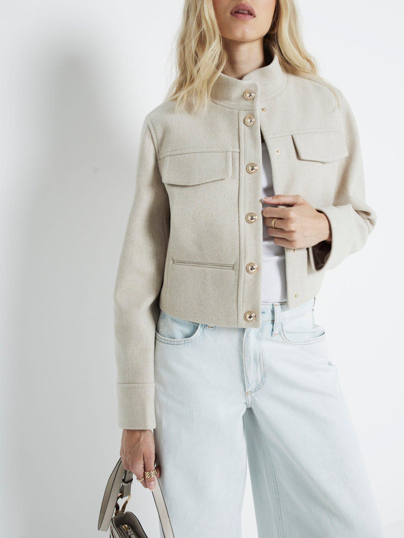 river-island-funnel-neck-short-jacket-light-beigeoutfit