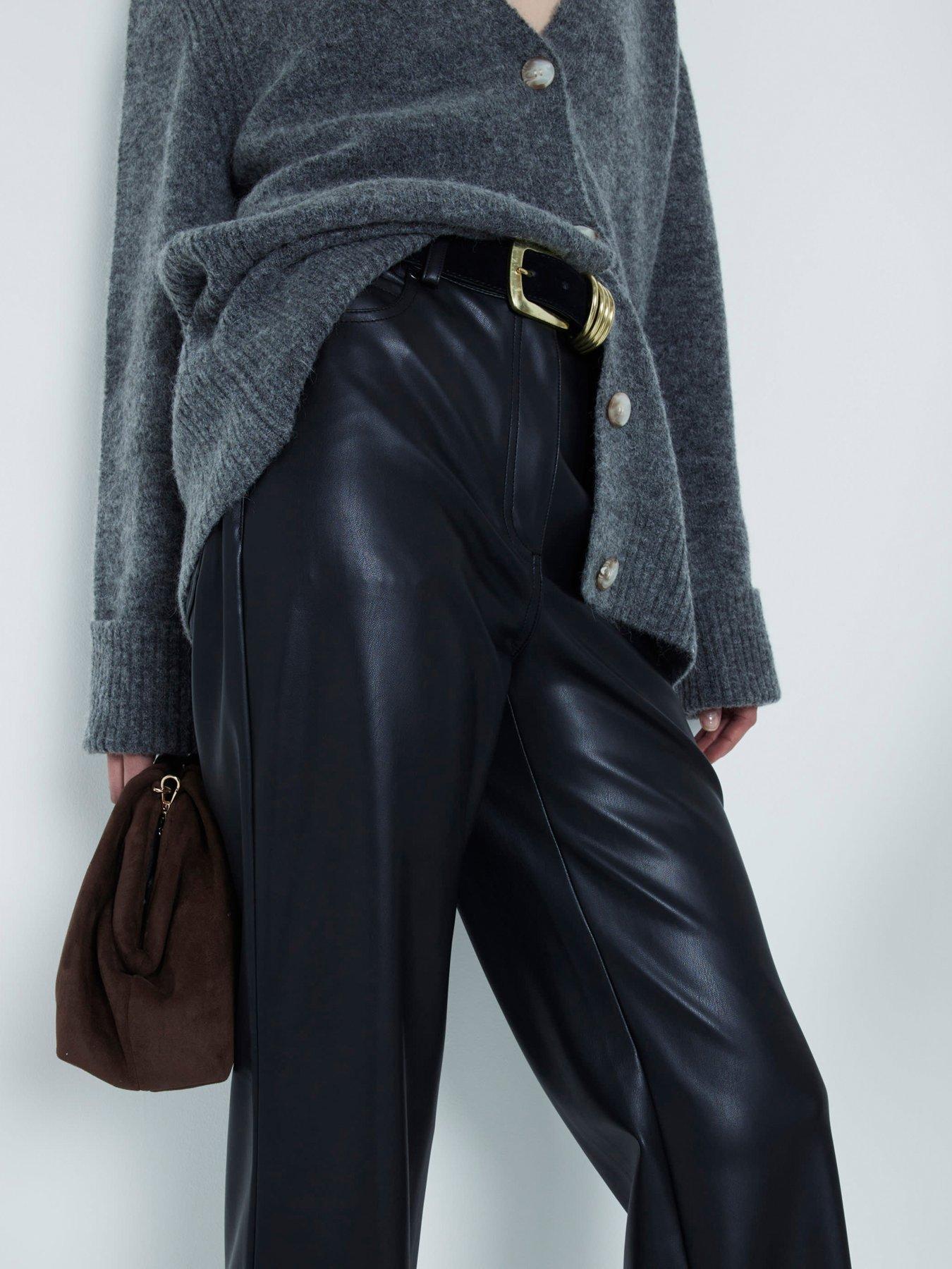 Image 4 of 6 of River Island Relaxed Straight Leg Trouser - Black
