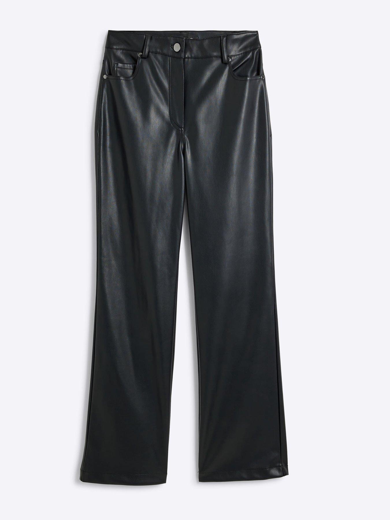 Image 6 of 6 of River Island Relaxed Straight Leg Trouser - Black