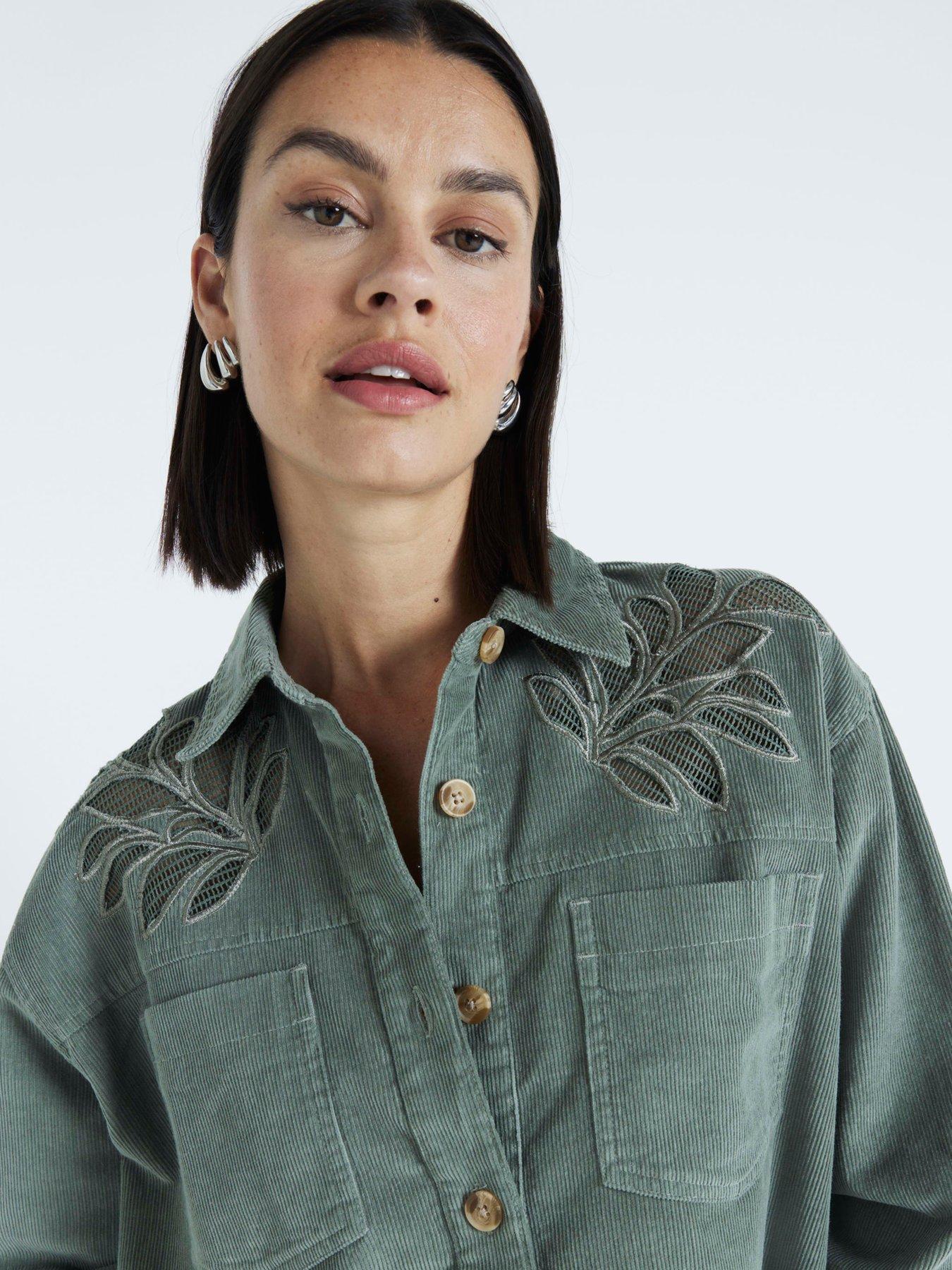 river-island-cutwork-cord-shirt-khakioutfit