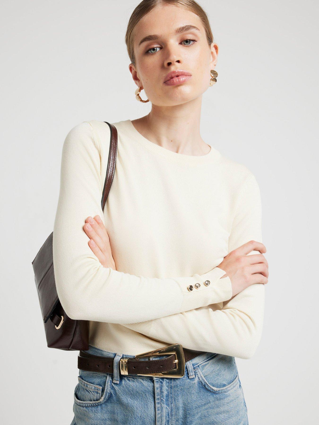 river-island-crew-neck-fine-knit-top-creamoutfit