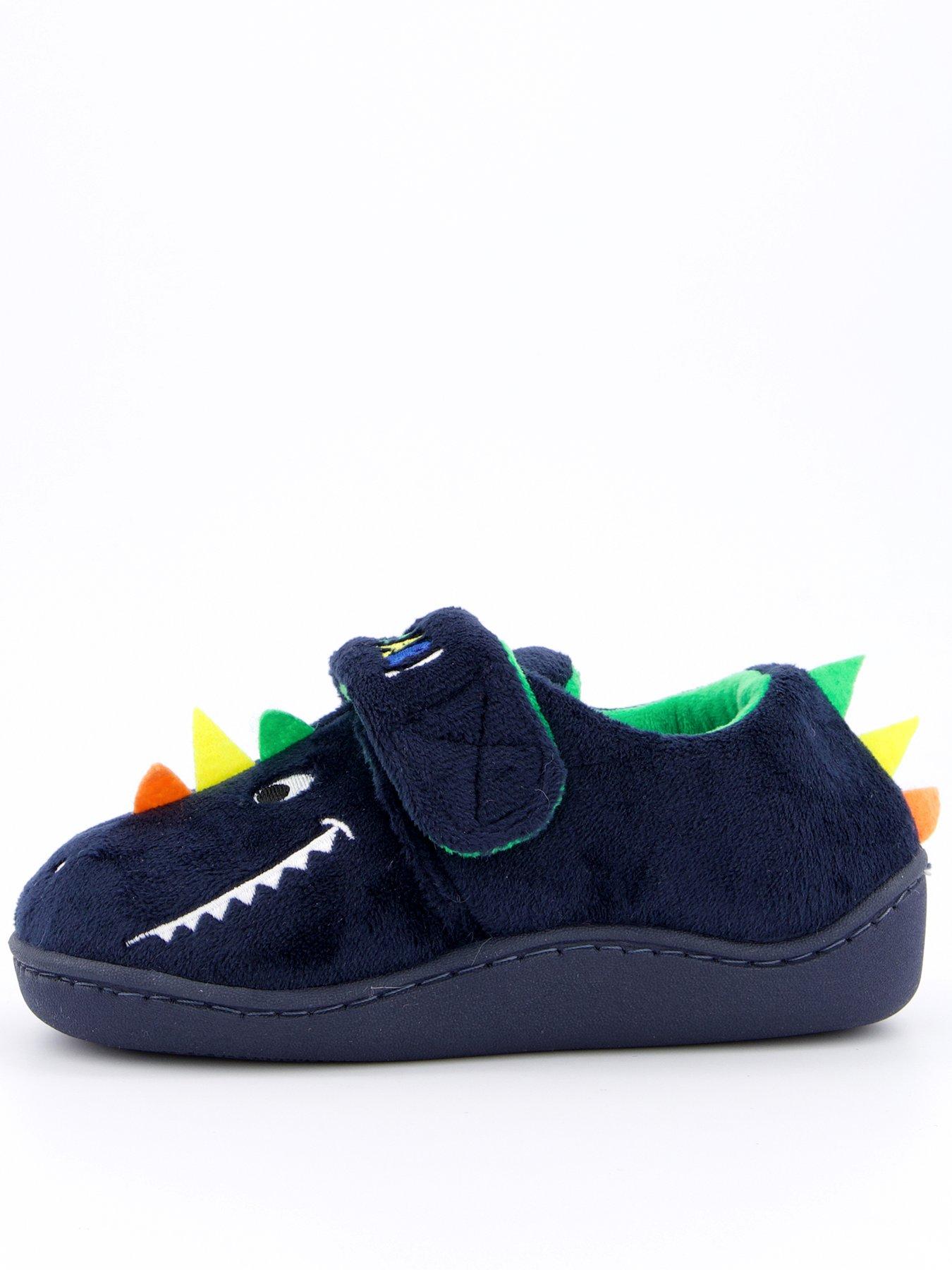 v-by-very-boys-dinosaur-touch-strap-slipper-navy