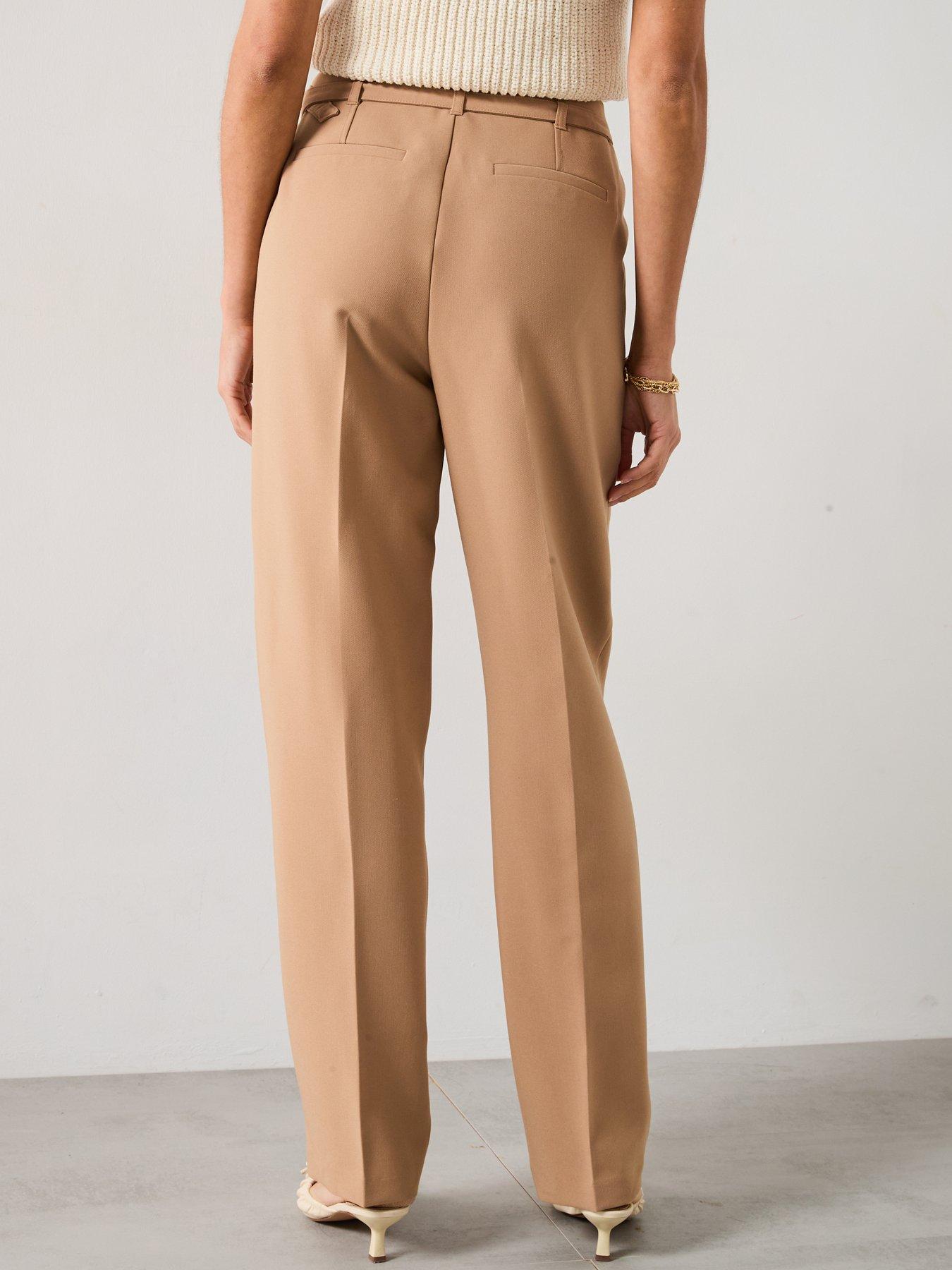 v-by-very-belted-barrel-leg-trouser-beigestillFront