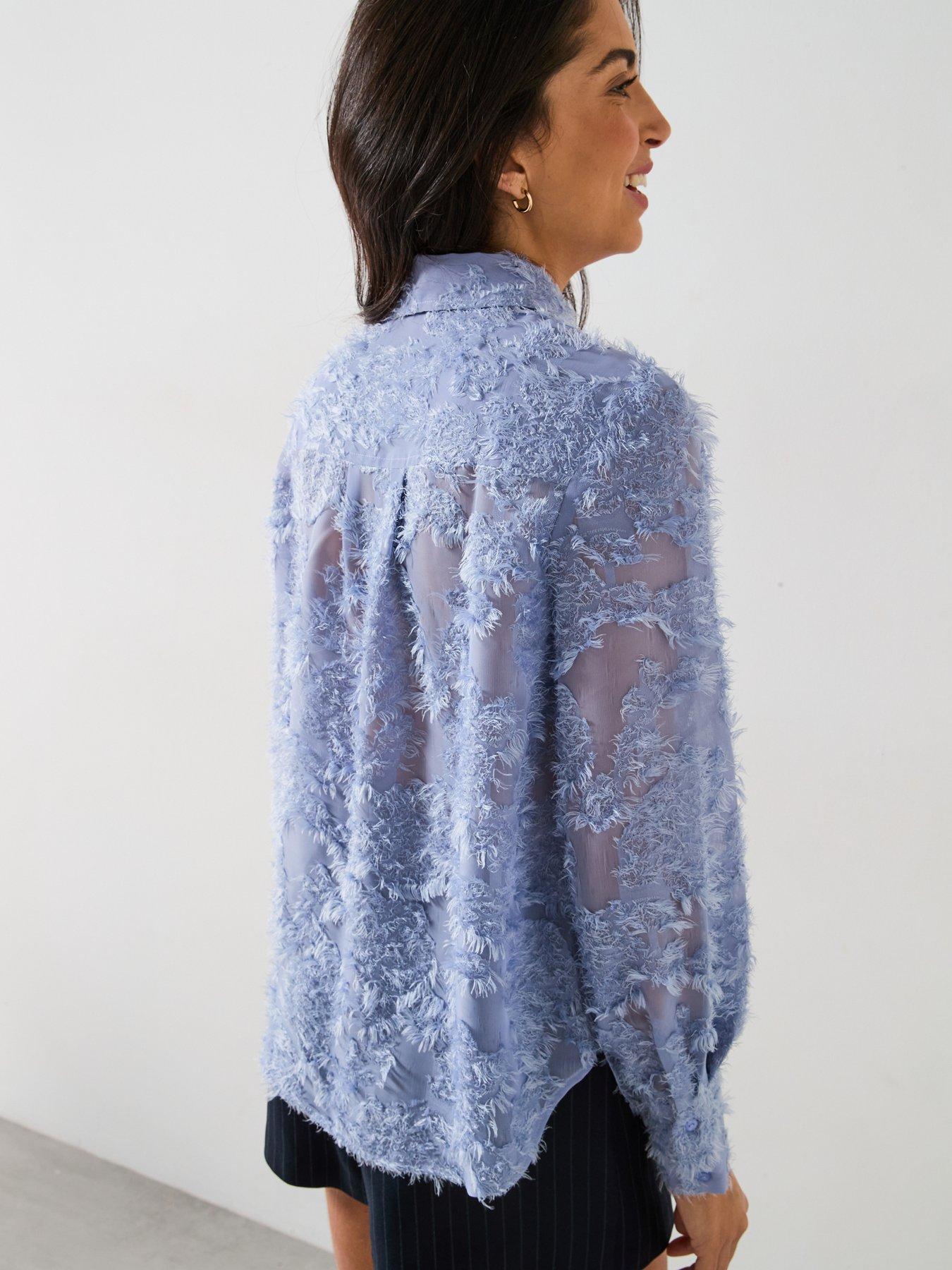 v-by-very-floral-jacquard-longline-shirt-bluestillFront