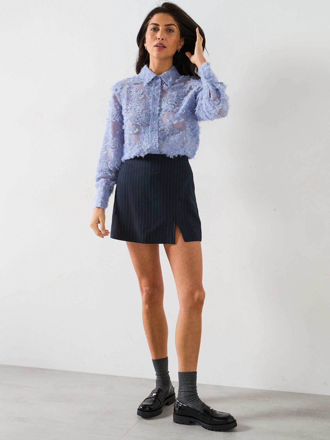 v-by-very-floral-jacquard-longline-shirt-bluedetail