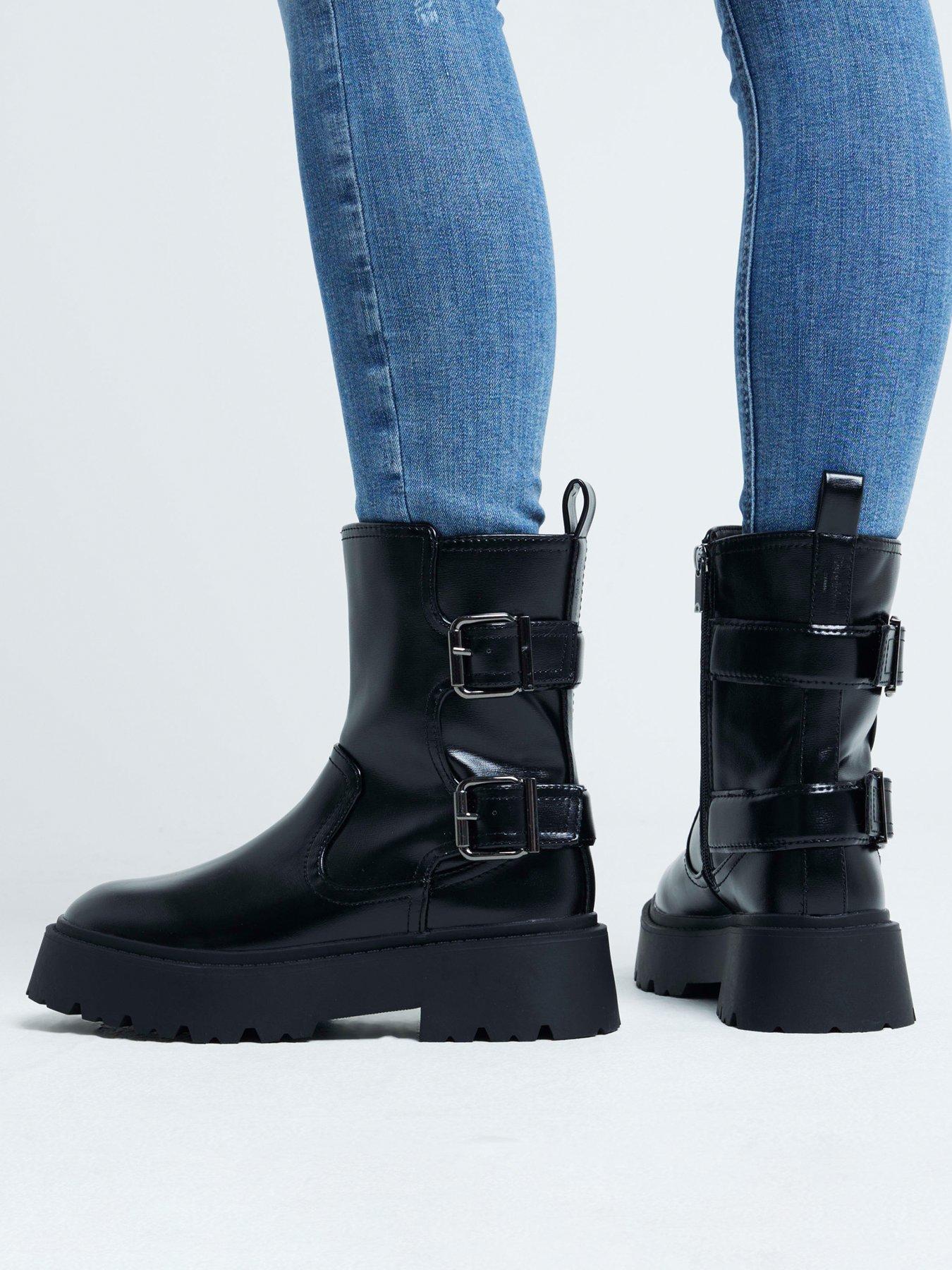 Image 2 of 6 of River Island Chunky Block Boot - Black