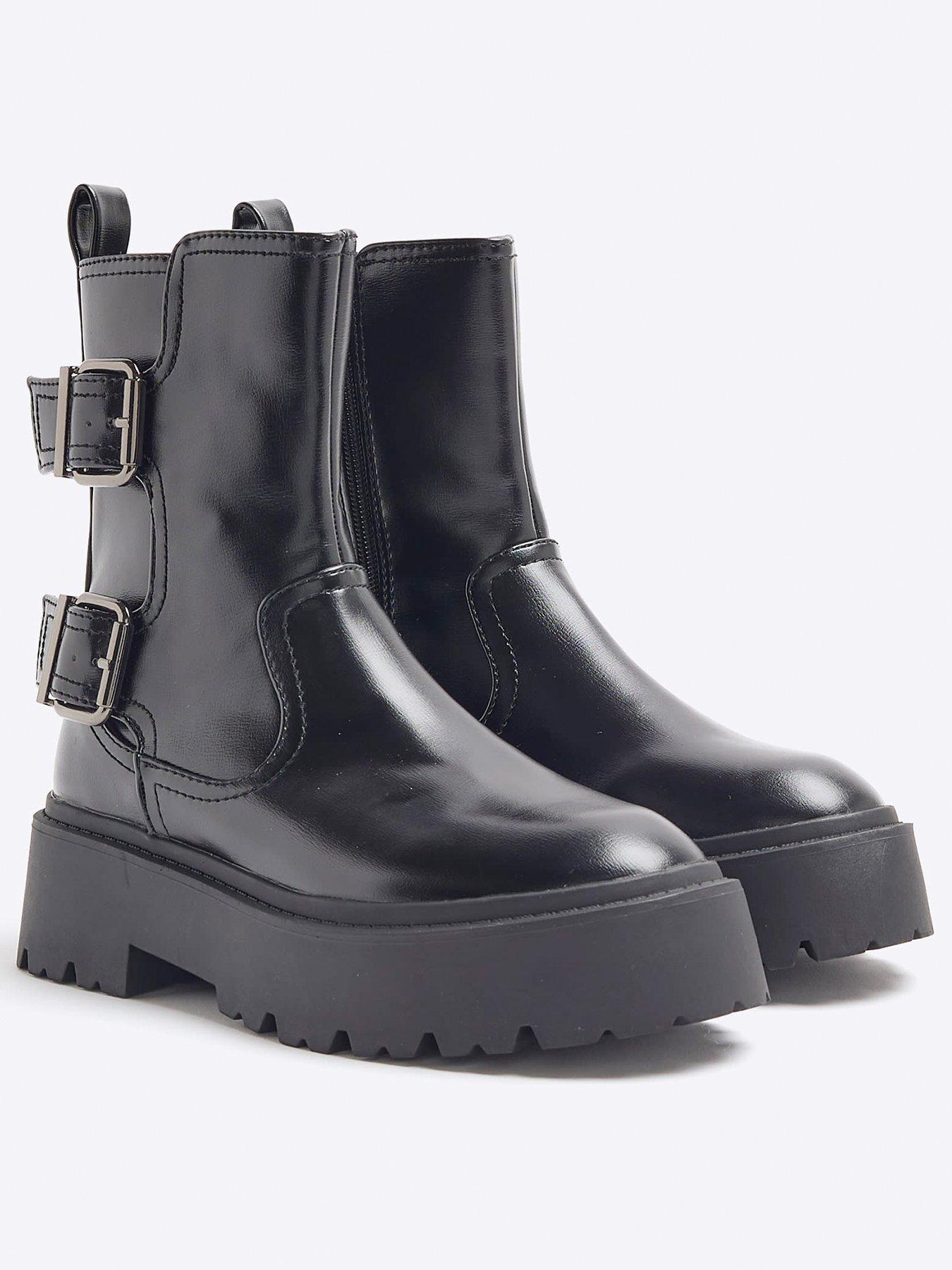 Image 4 of 6 of River Island Chunky Block Boot - Black