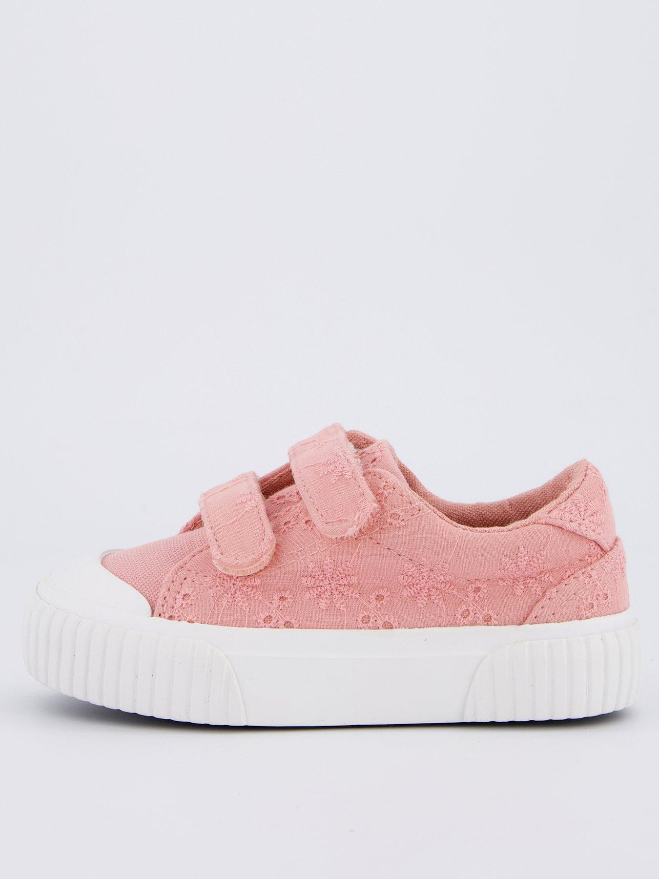 Image 1 of 7 of Everyday Girls Broderie Twin Strap Pump - Pink