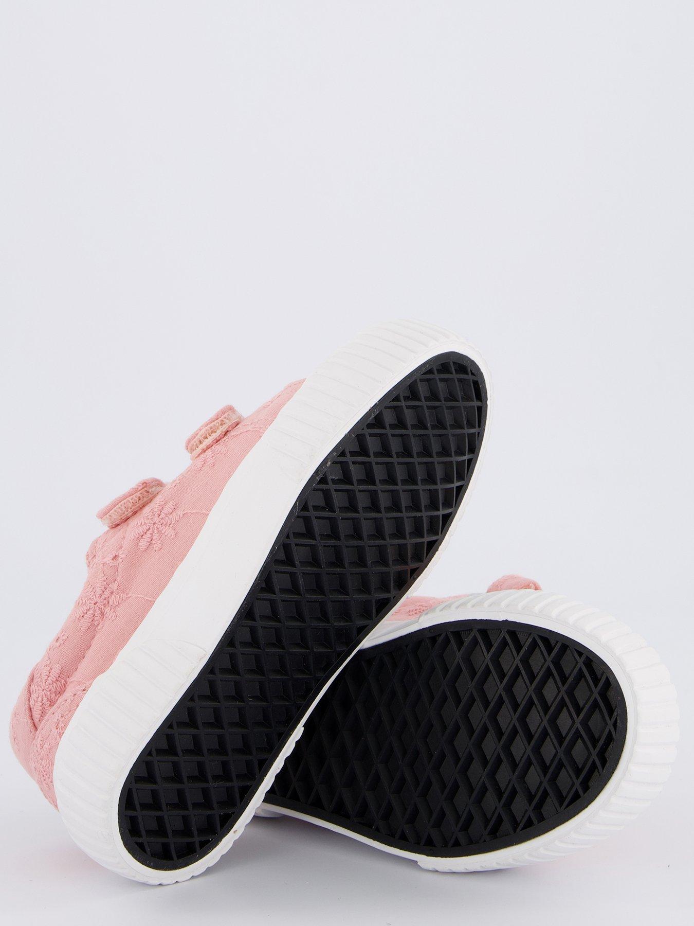 Image 4 of 7 of Everyday Girls Broderie Twin Strap Pump - Pink