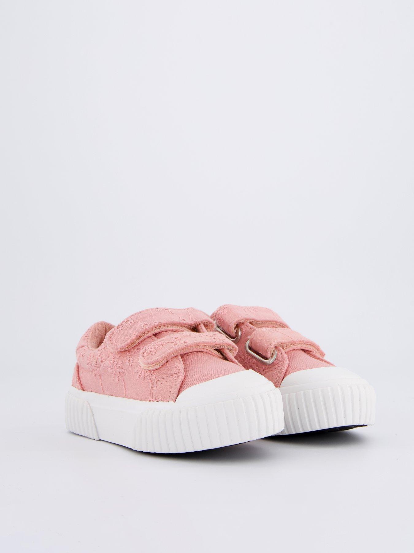 Image 6 of 7 of Everyday Girls Broderie Twin Strap Pump - Pink