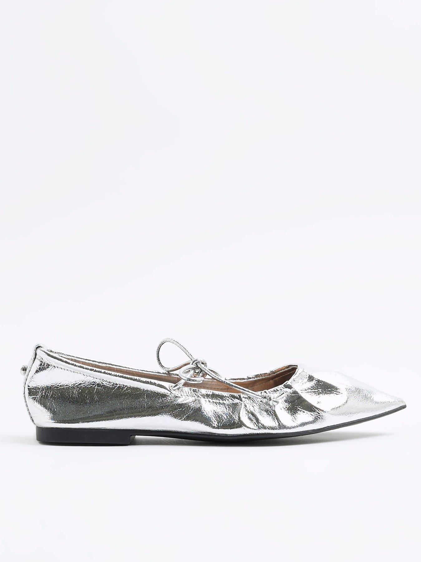 river-island-tie-point-pump-silver