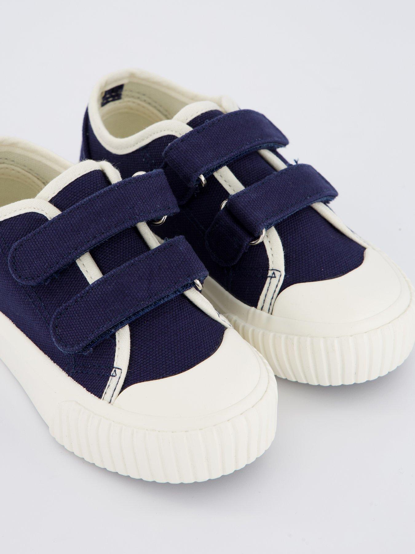 Image 5 of 7 of Everyday Kids Canvas Twin Strap Pumps - Navy