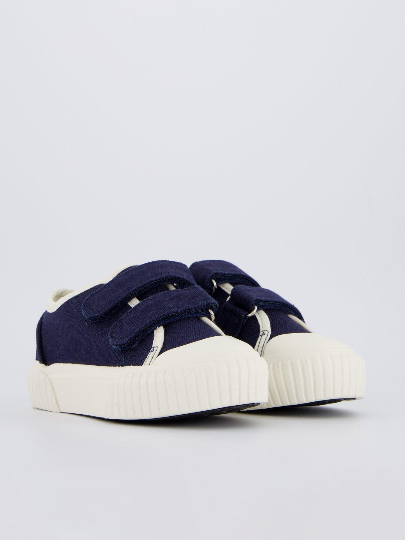 Image 6 of 7 of Everyday Kids Canvas Twin Strap Pumps - Navy