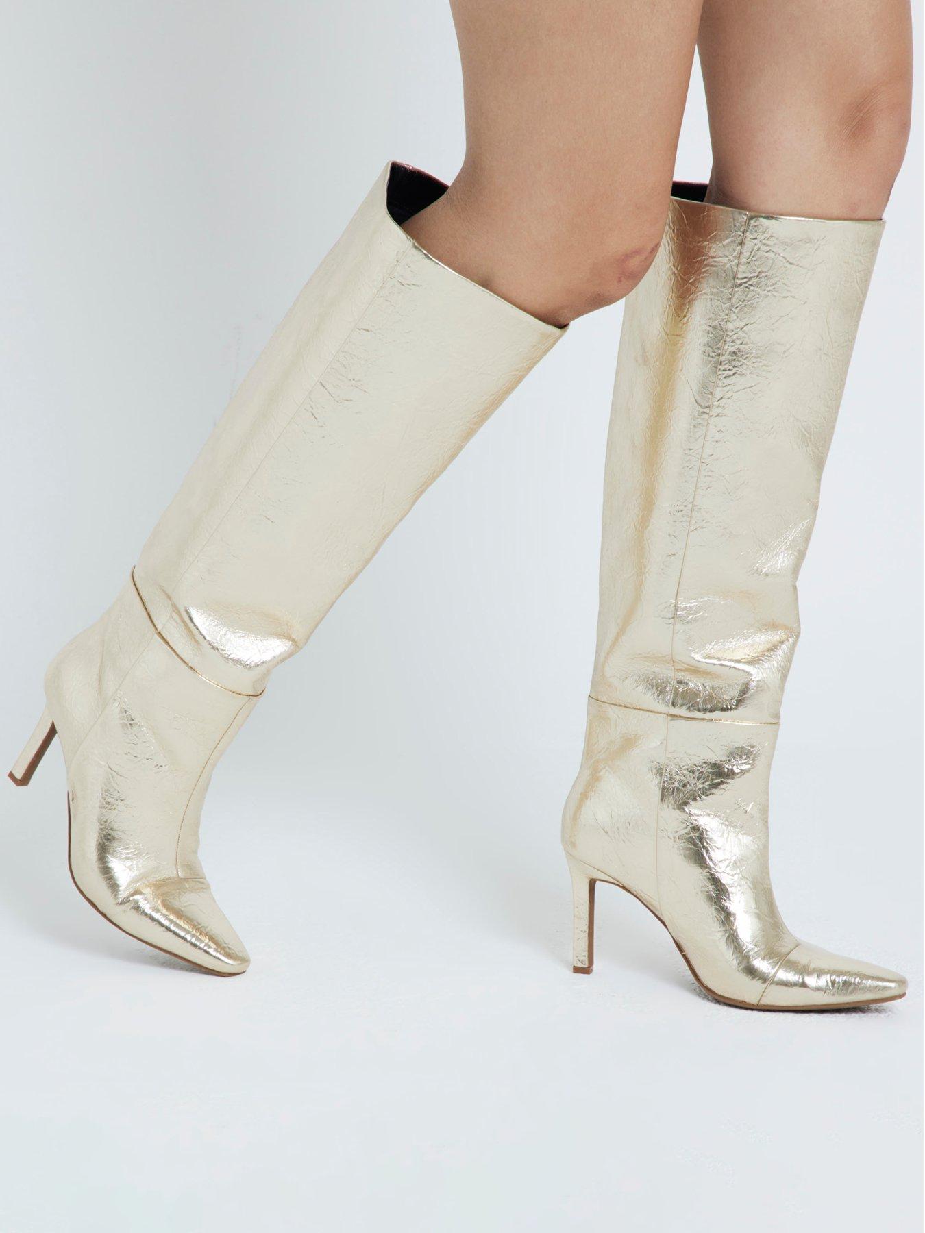 river-island-straight-shaft-high-leg-boot-goldstillFront