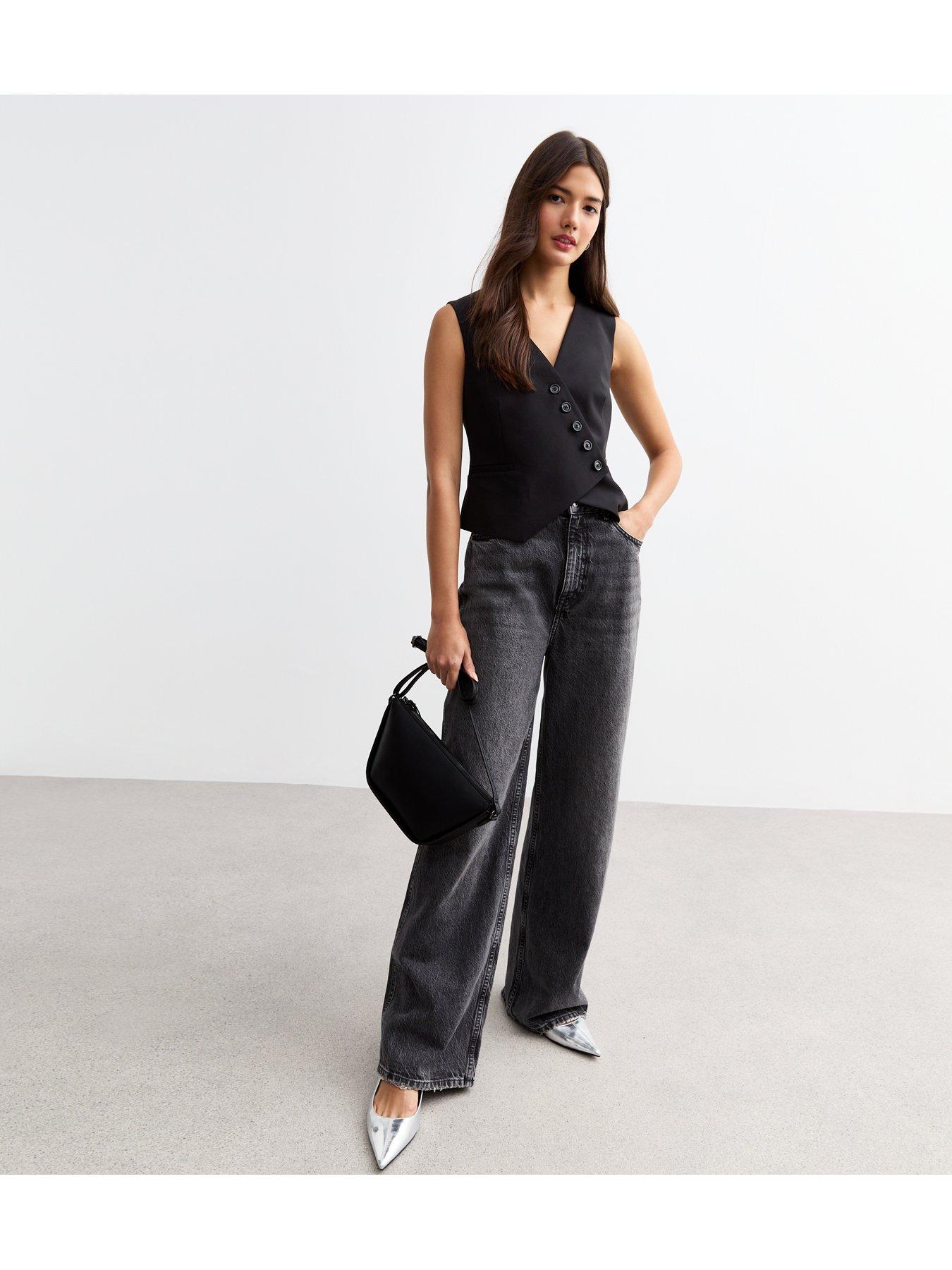 new-look-black-asymmetric-buttoned-waistcoatback