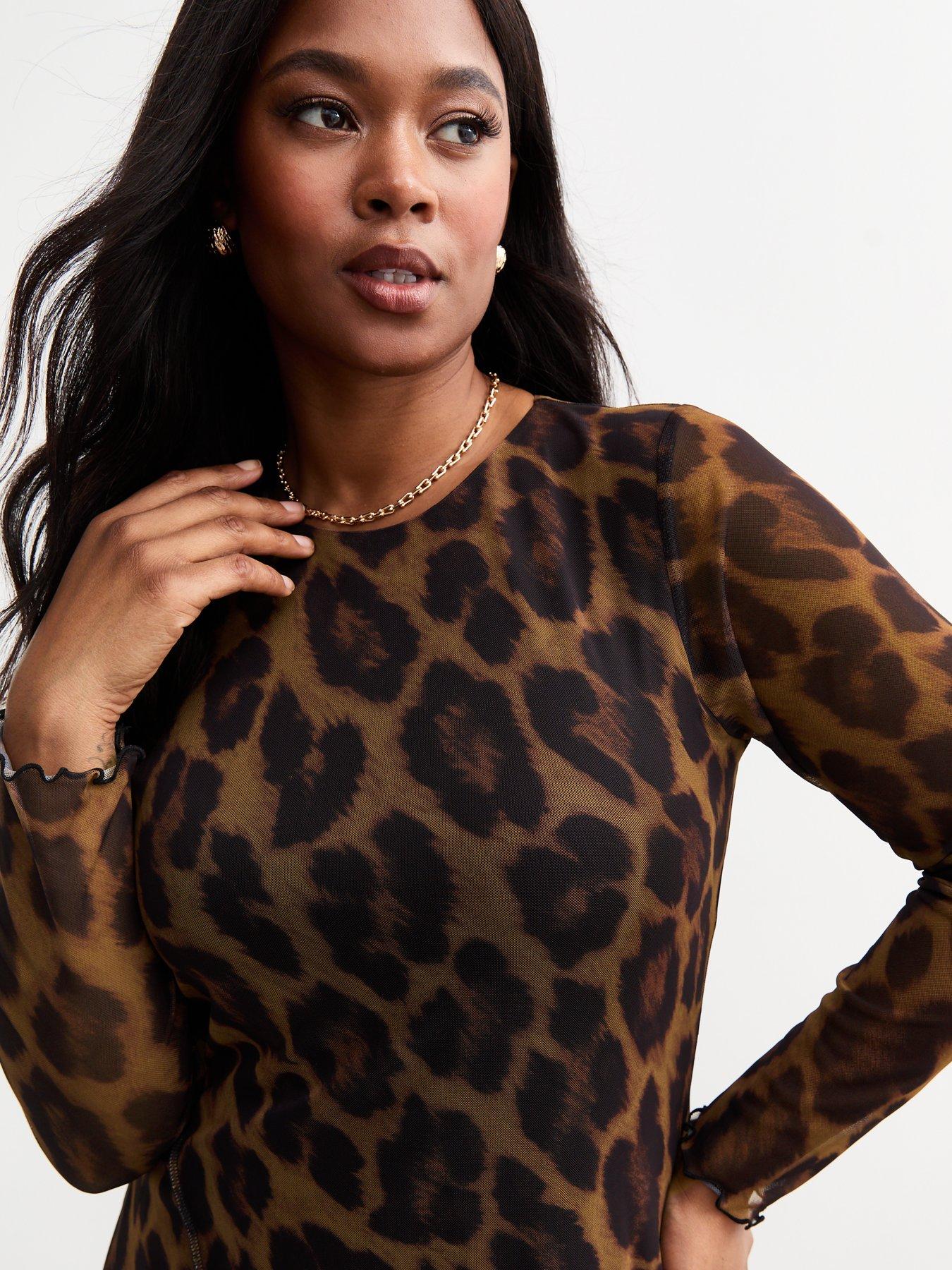 new-look-curves-leopard-long-sleeve-mesh-midi-dress-brownoutfit