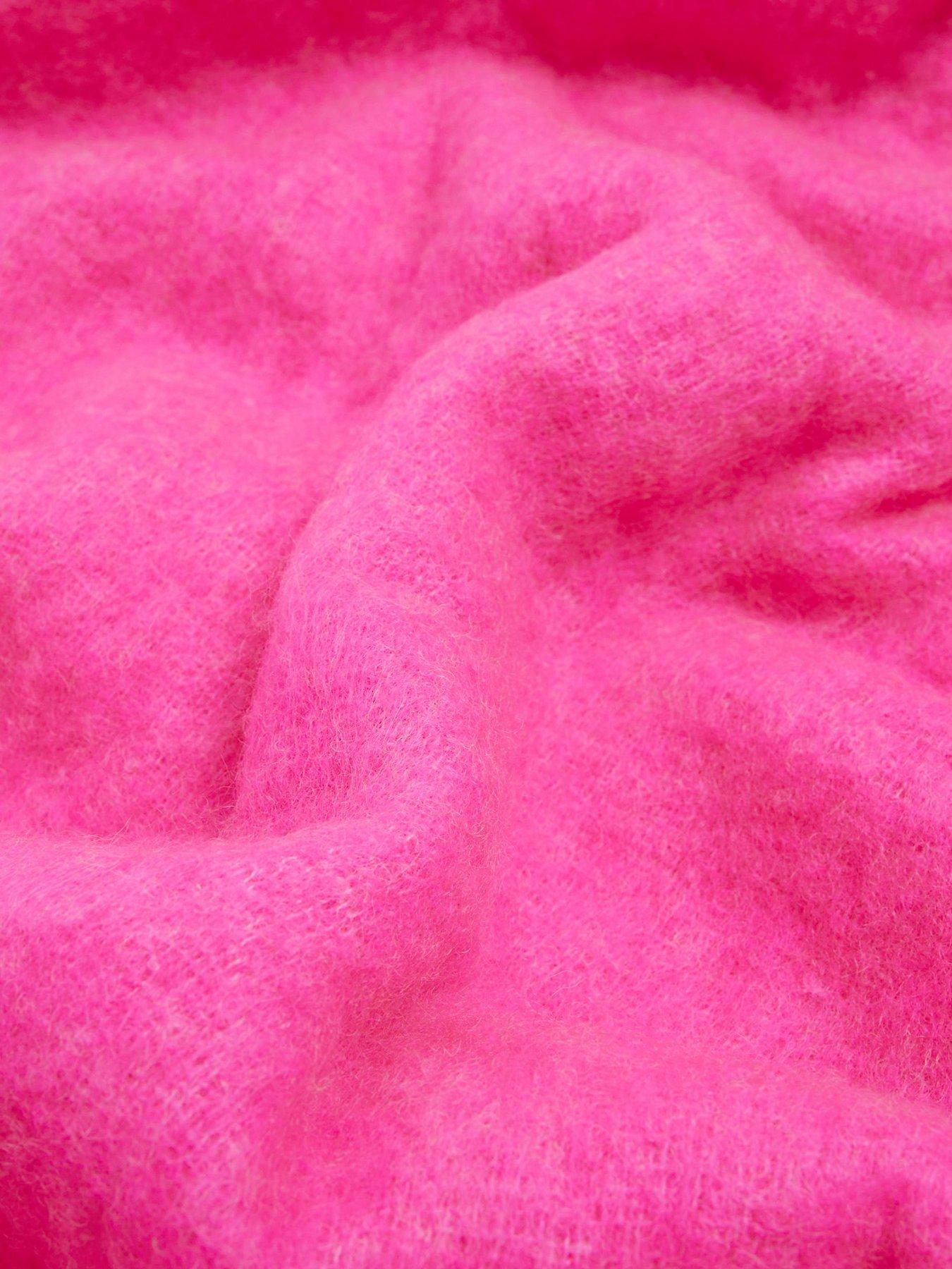 Image 2 of 3 of River Island Wool Scarf - Bright Pink