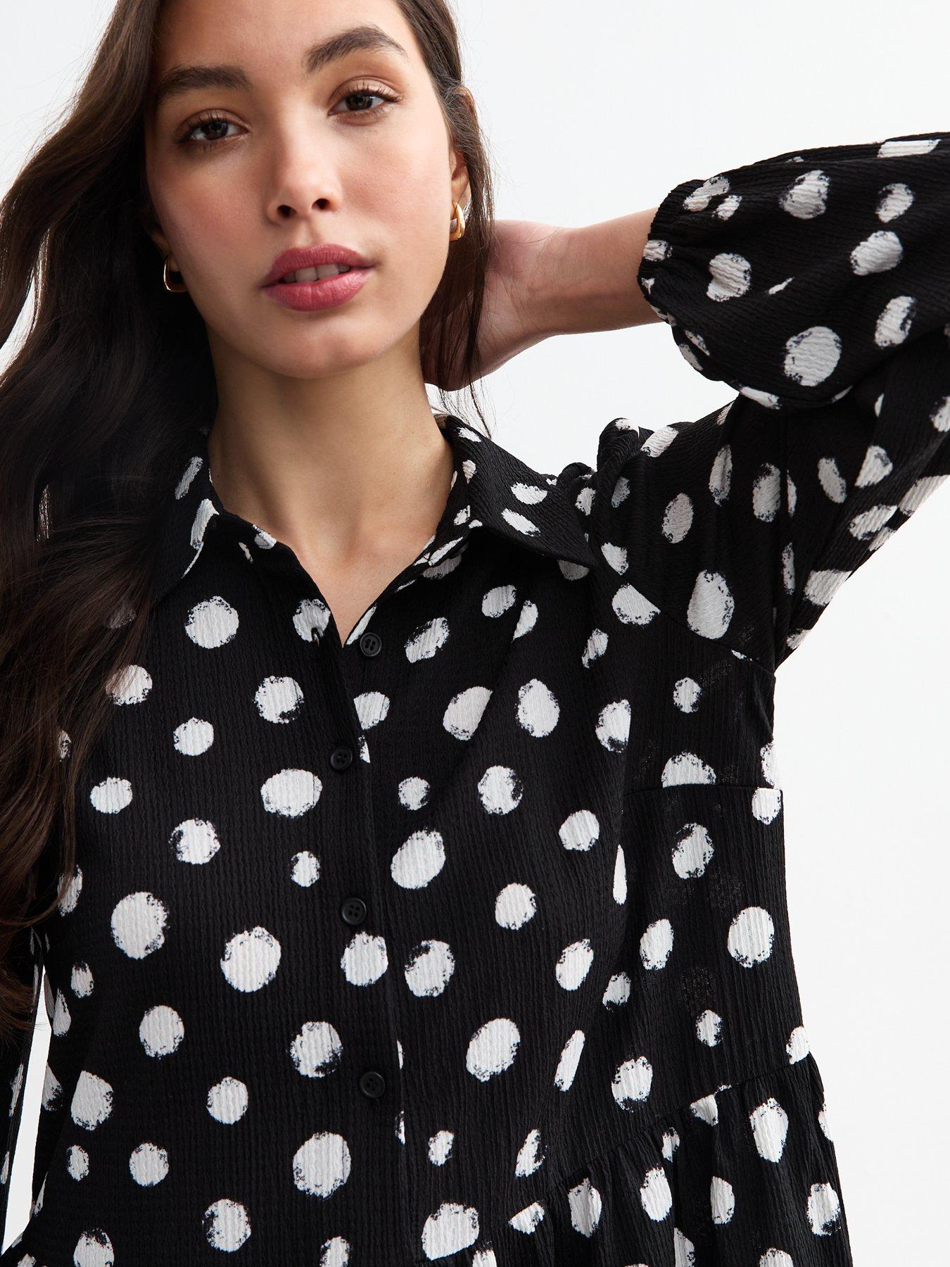 new-look-polka-dot-crinkled-smock-shirt-dress-printoutfit