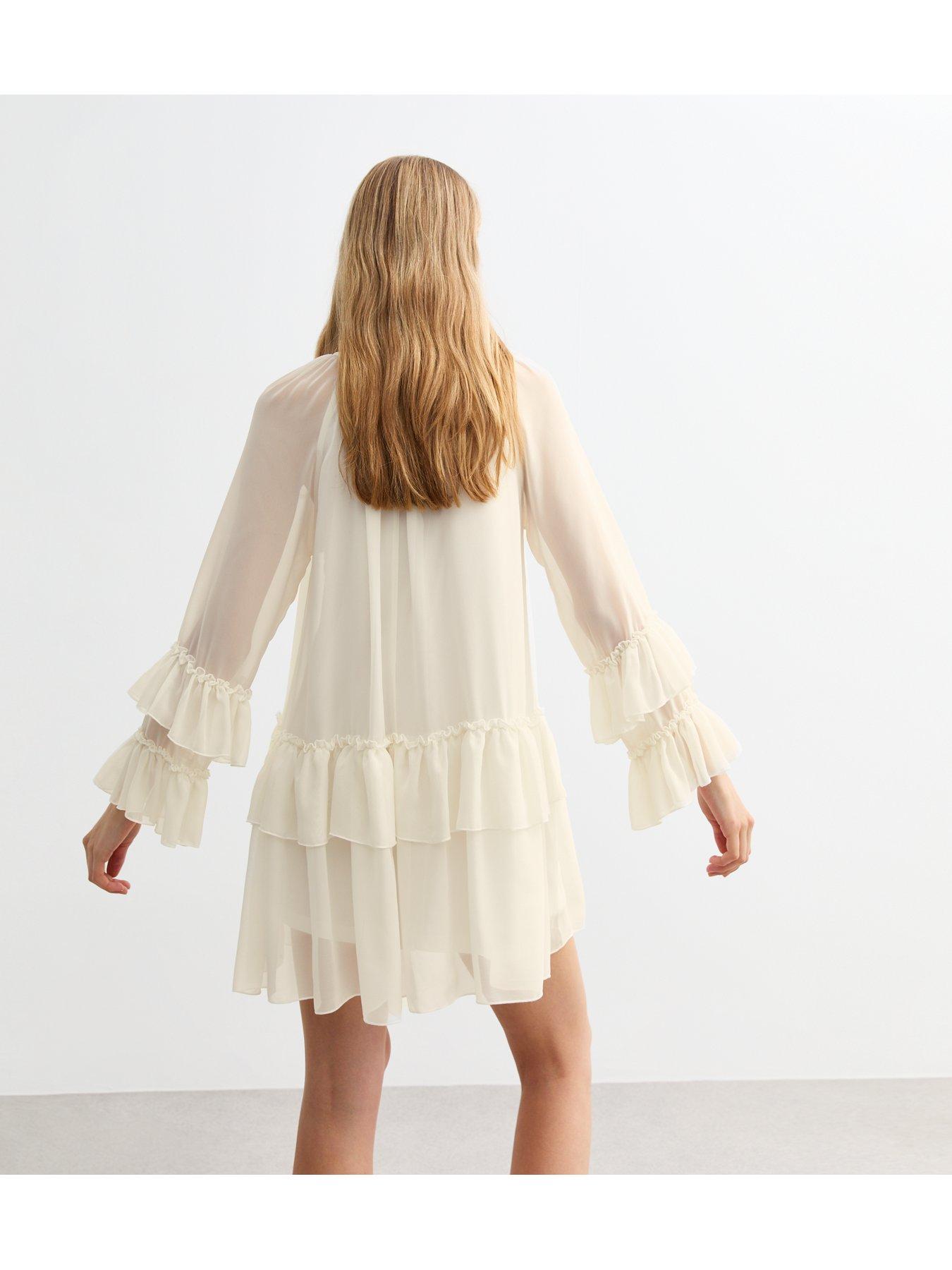 new-look-tiered-ruffled-chiffon-mini-dress-off-whitestillFront