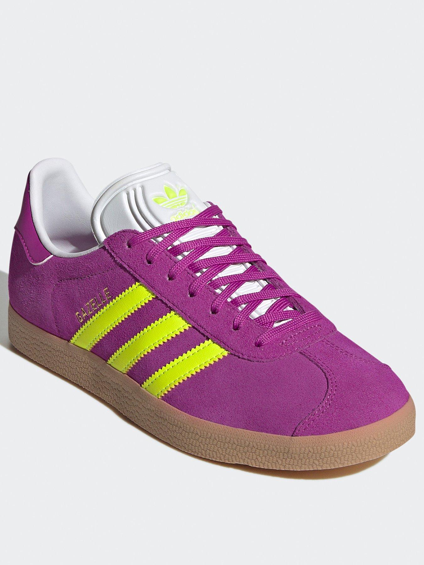 adidas-originals-womens-gazelle-trainers-purpleyellowstillFront