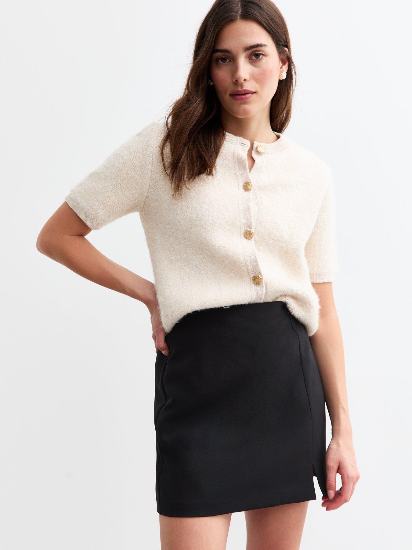 new-look-split-hem-mini-skirt-blackfront