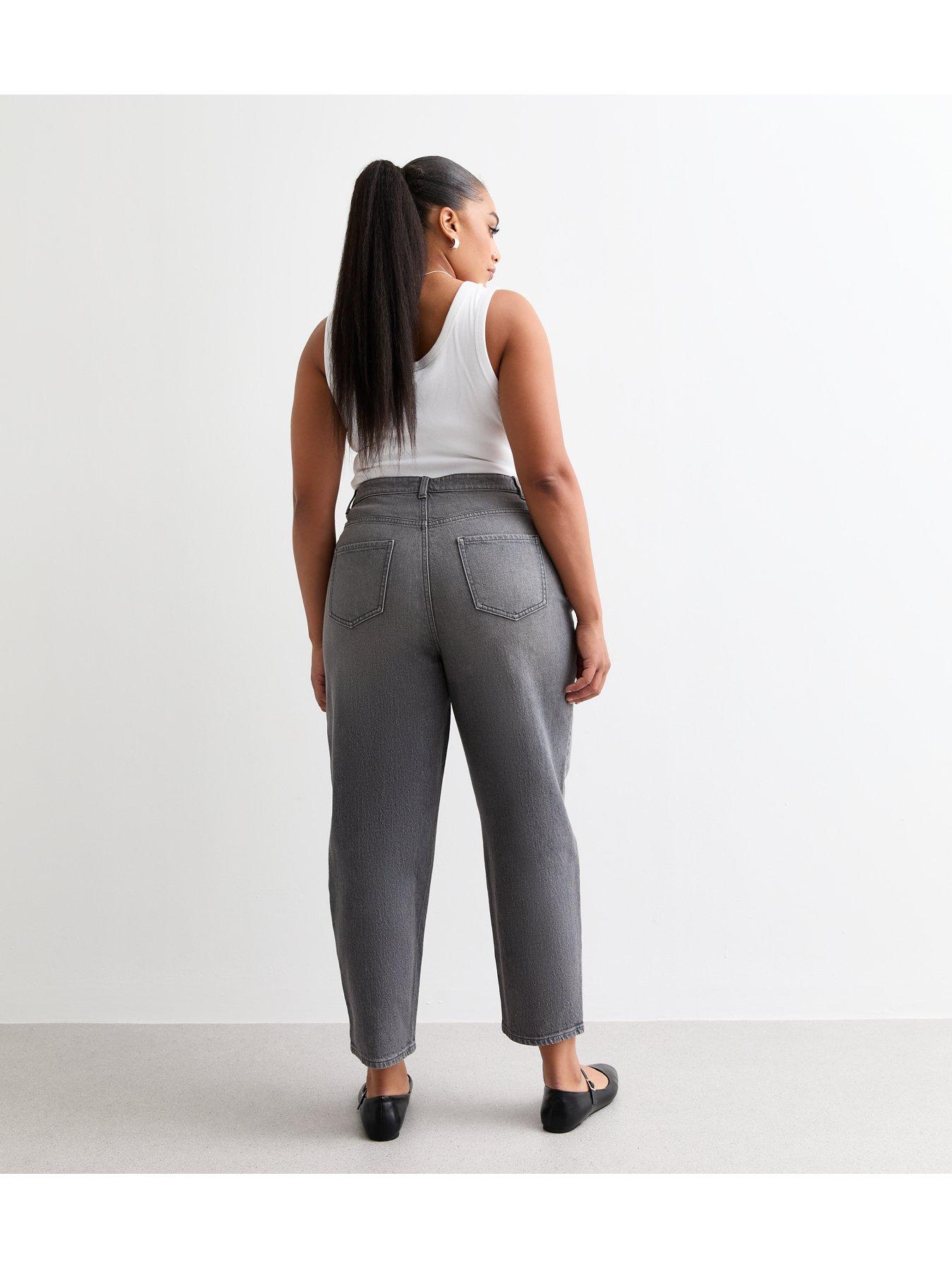 new-look-curves-high-waist-tapered-mom-jeans-greystillFront