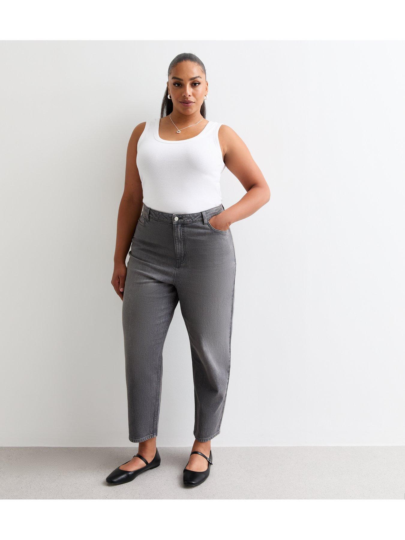 new-look-curves-high-waist-tapered-mom-jeans-greyoutfit