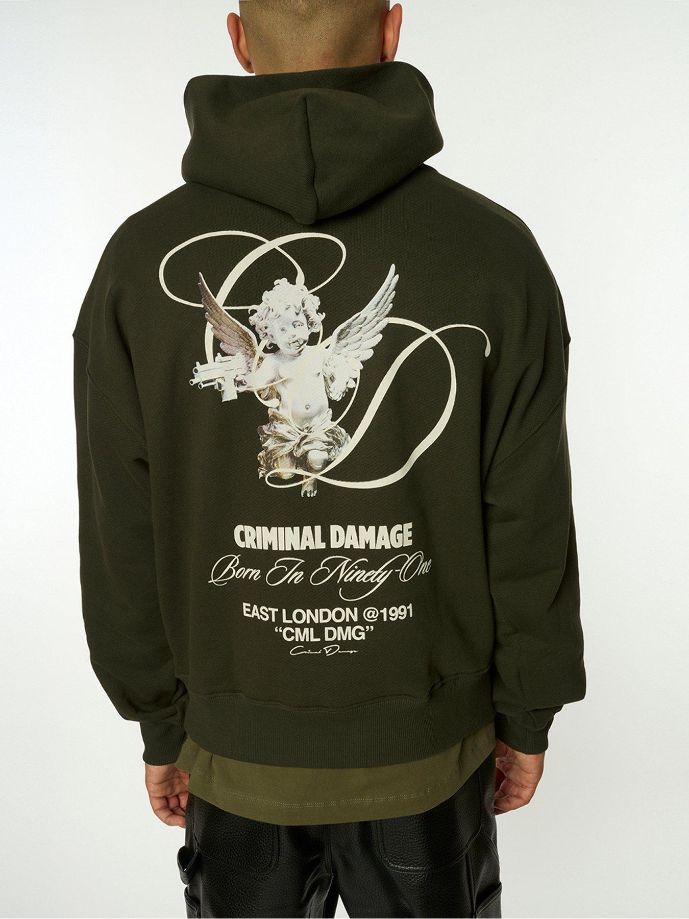 Image 1 of 5 of Criminal Damage Cherub Hoodie - Green