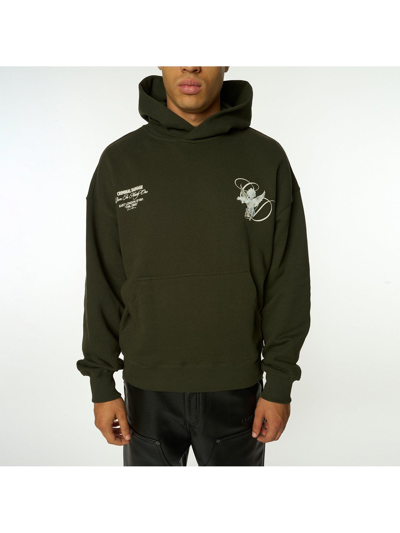 Image 2 of 5 of Criminal Damage Cherub Hoodie - Green