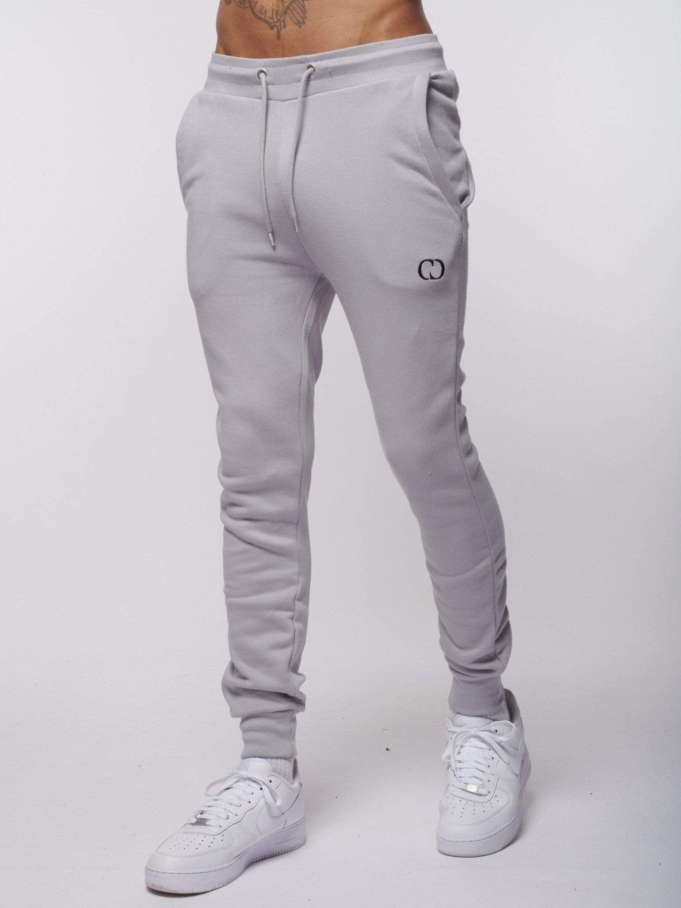 Criminal Damage Logo Joggers - Light Grey