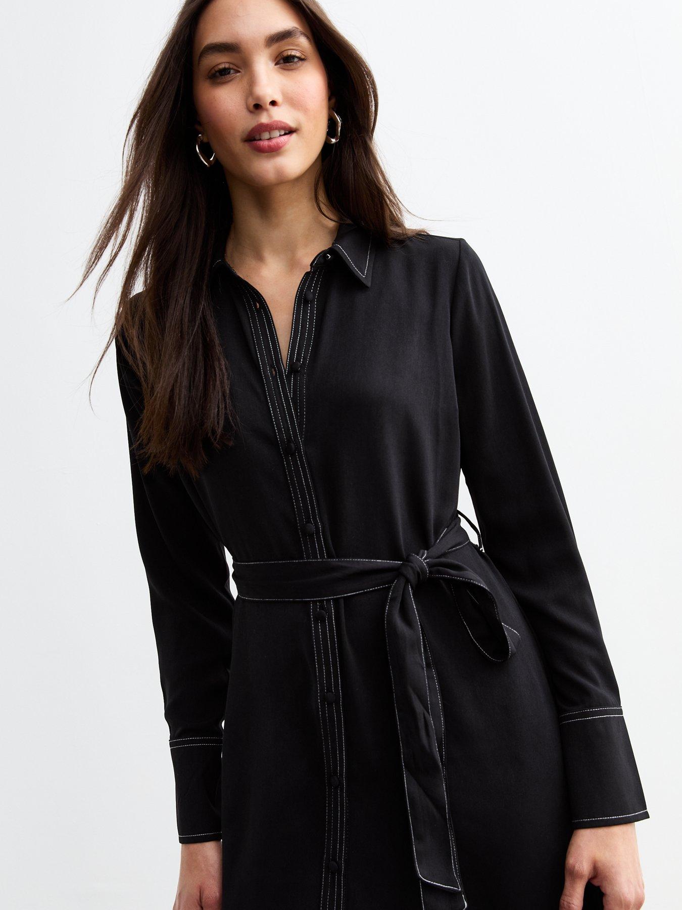 new-look-contrast-stitch-midi-shirt-dress-blackoutfit