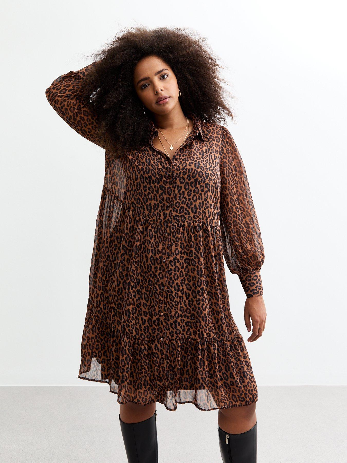 new-look-curves-leopard-chiffon-mini-shirt-dress-brown