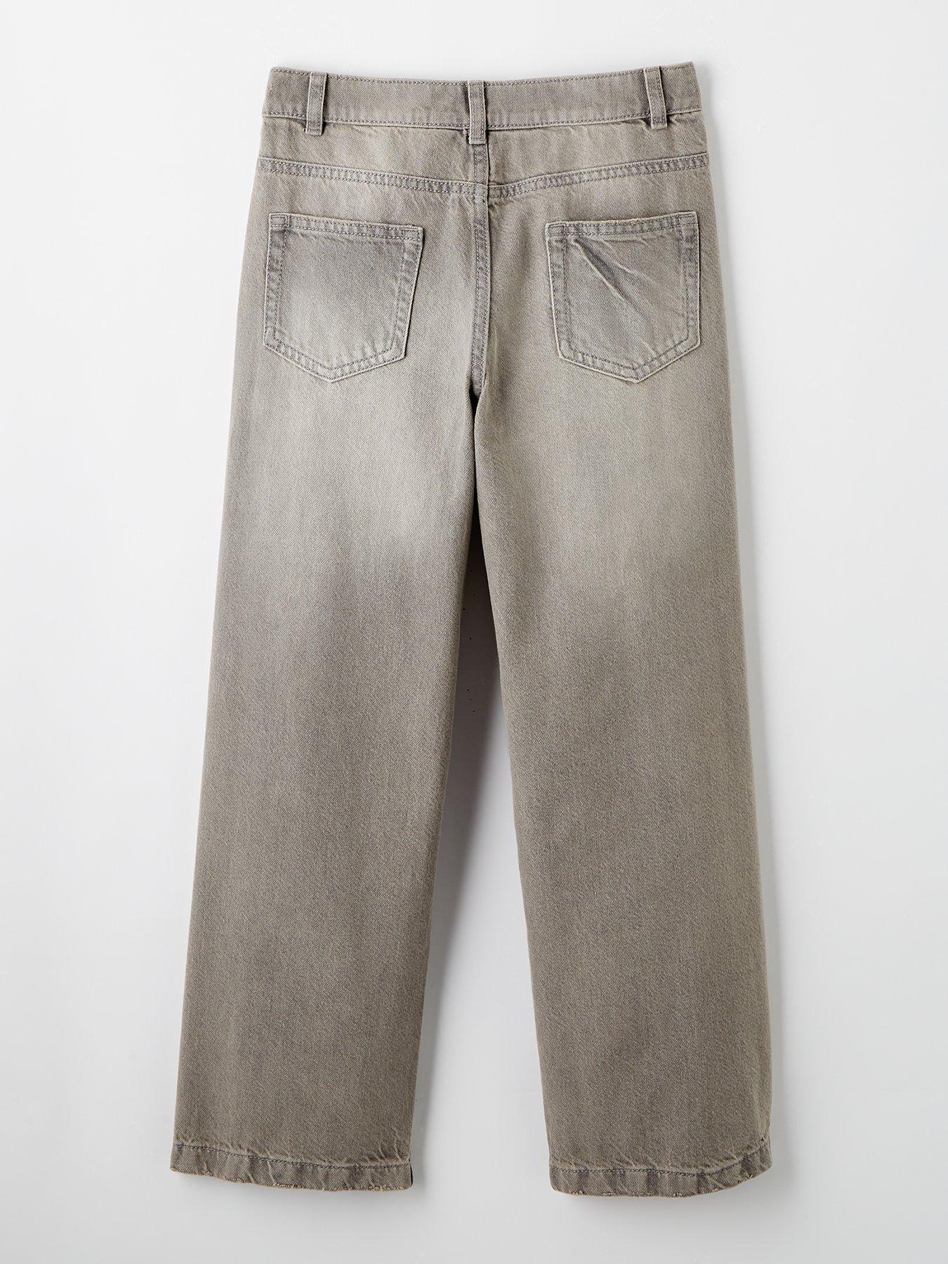 Image 2 of 4 of V by Very Girls Wide Leg Jeans - Grey