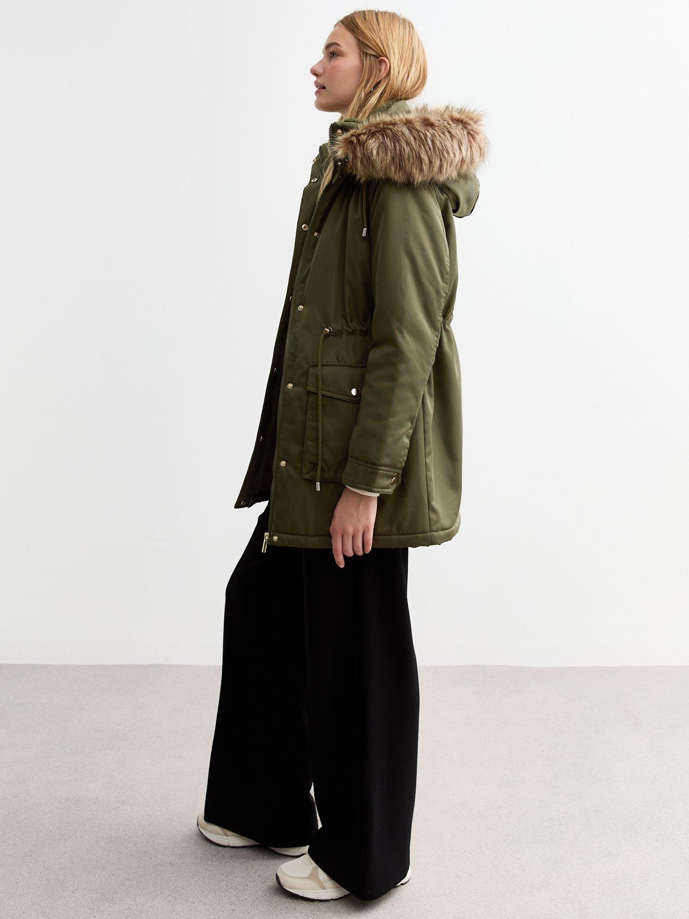 new-look-khaki-faux-fur-trim-shell-parkaback