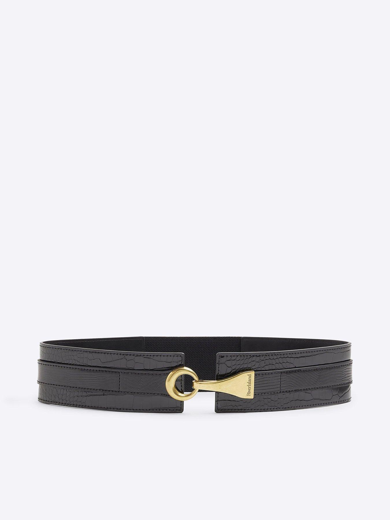 river-island-lobster-clip-belt-black