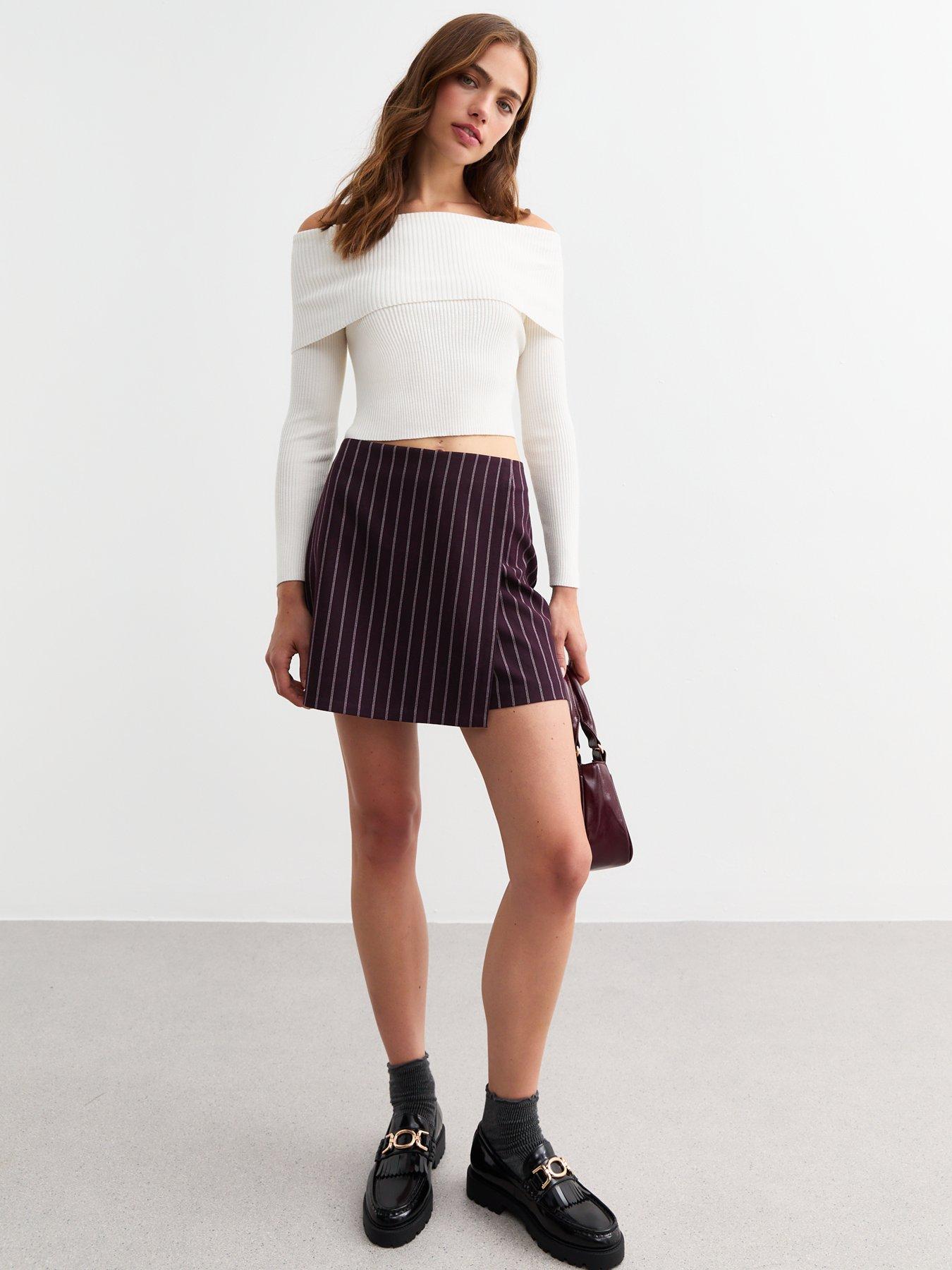 new-look-pinstriped-wrap-skort-burgundyback