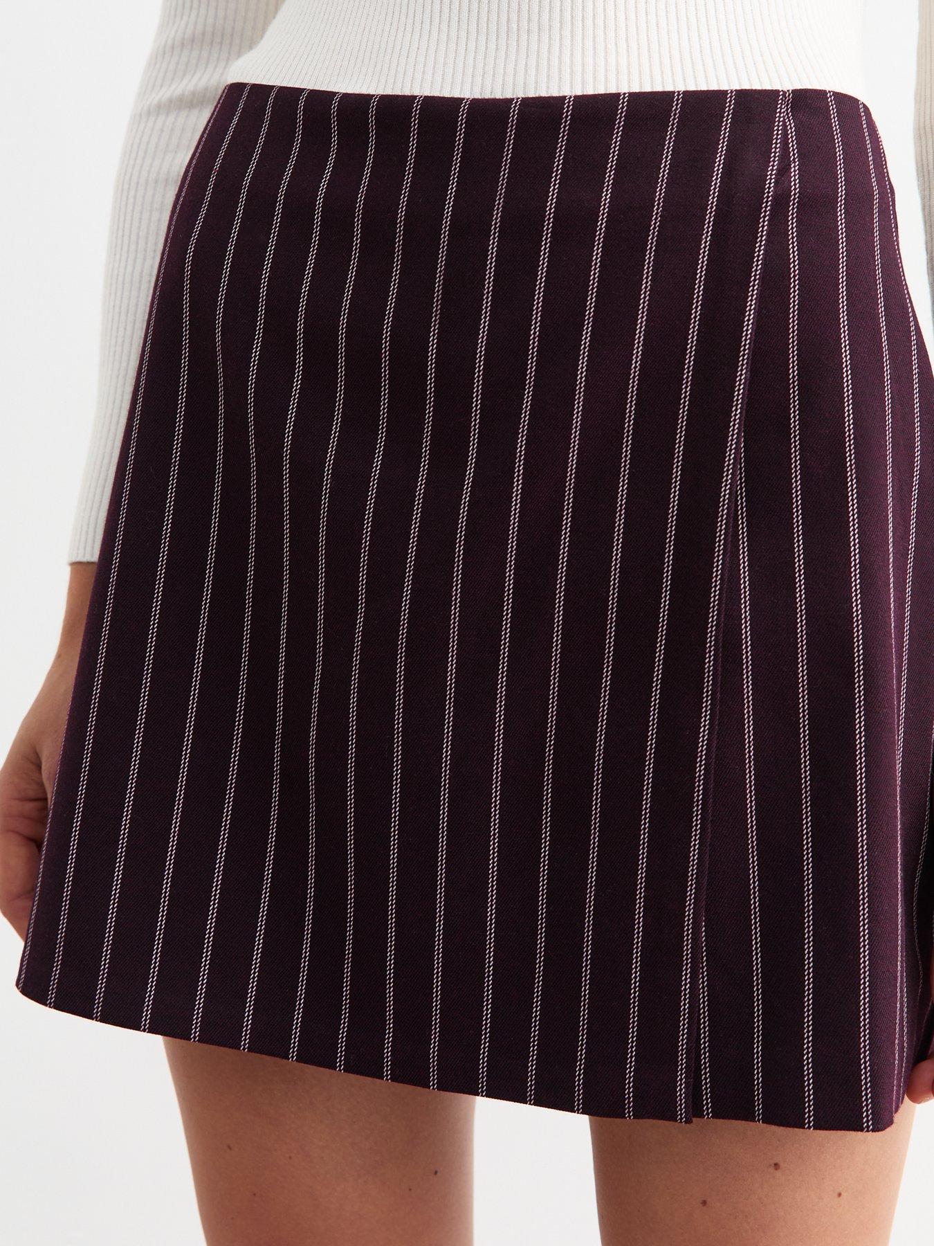 new-look-pinstriped-wrap-skort-burgundyoutfit