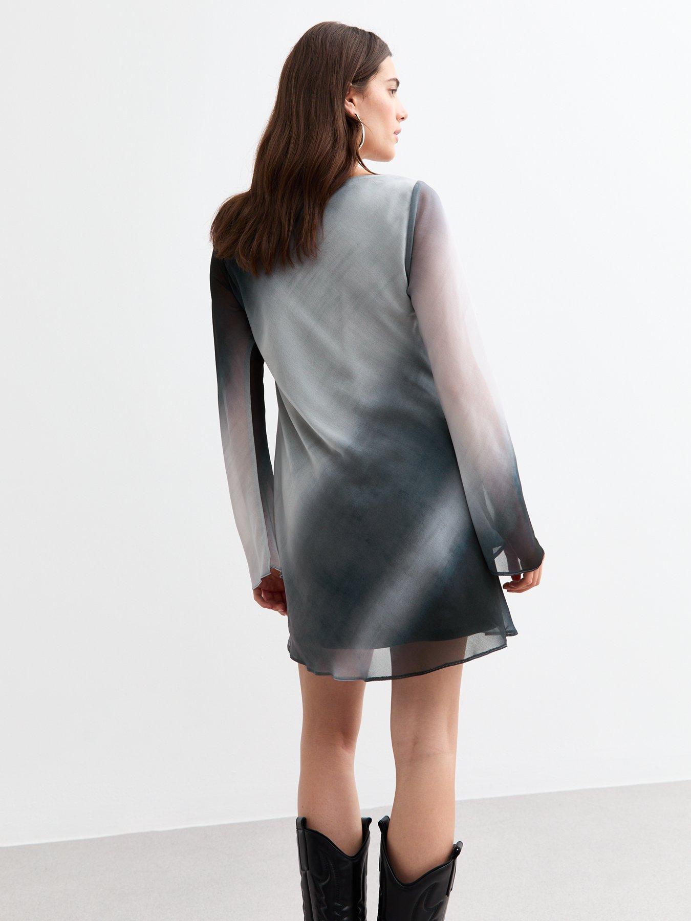 new-look-grey-chiffon-ombre-flared-sleeve-mini-dress-printstillFront