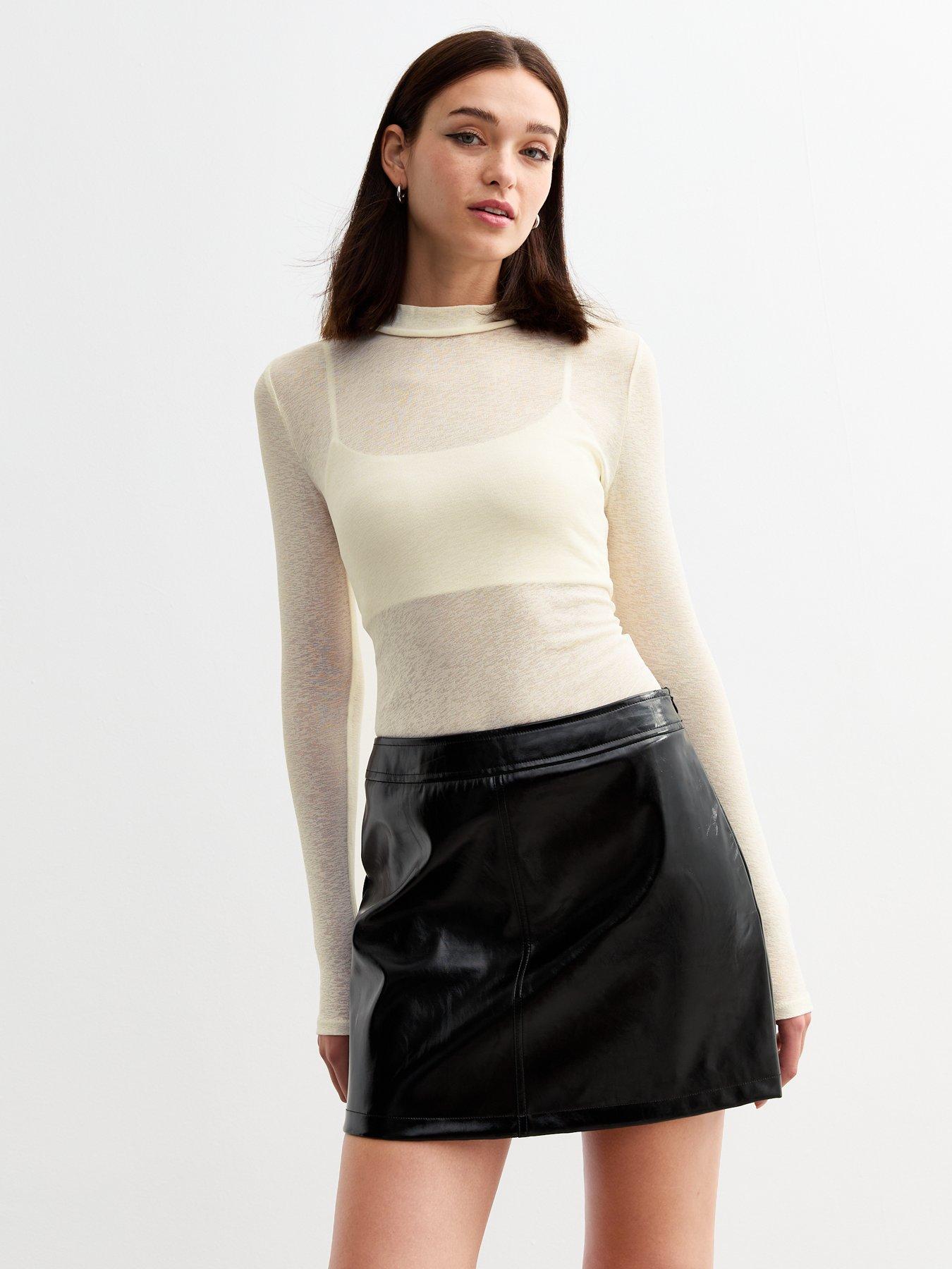 new-look-mesh-high-neck-long-sleeve-top-cream