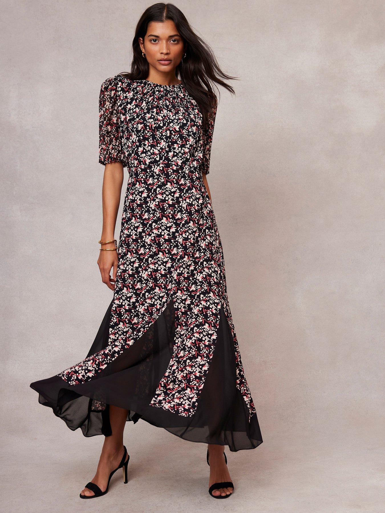 mint-velvet-black-floral-print-godet-maxi-dress