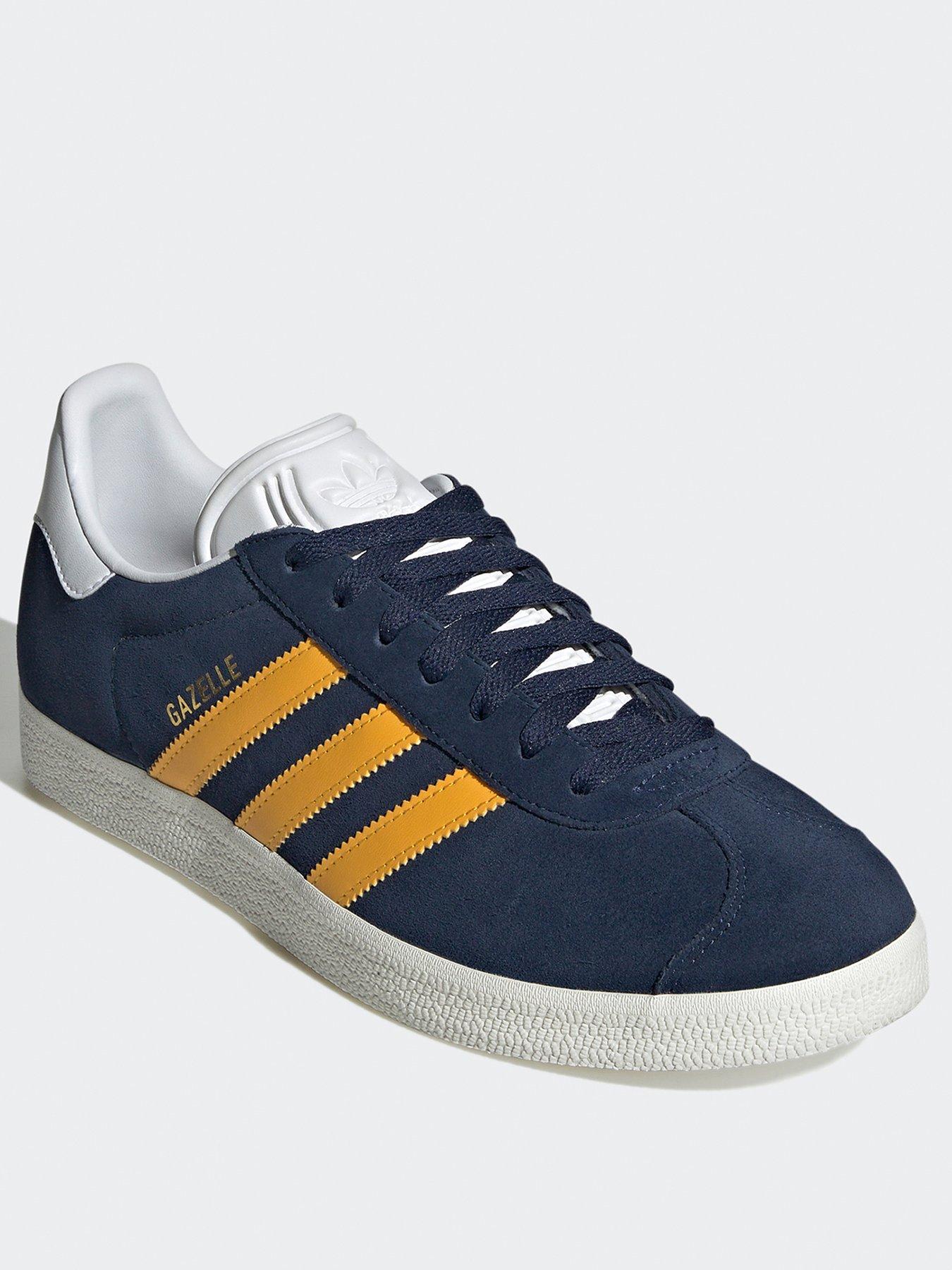 Mens grey adidas gazelle trainers online