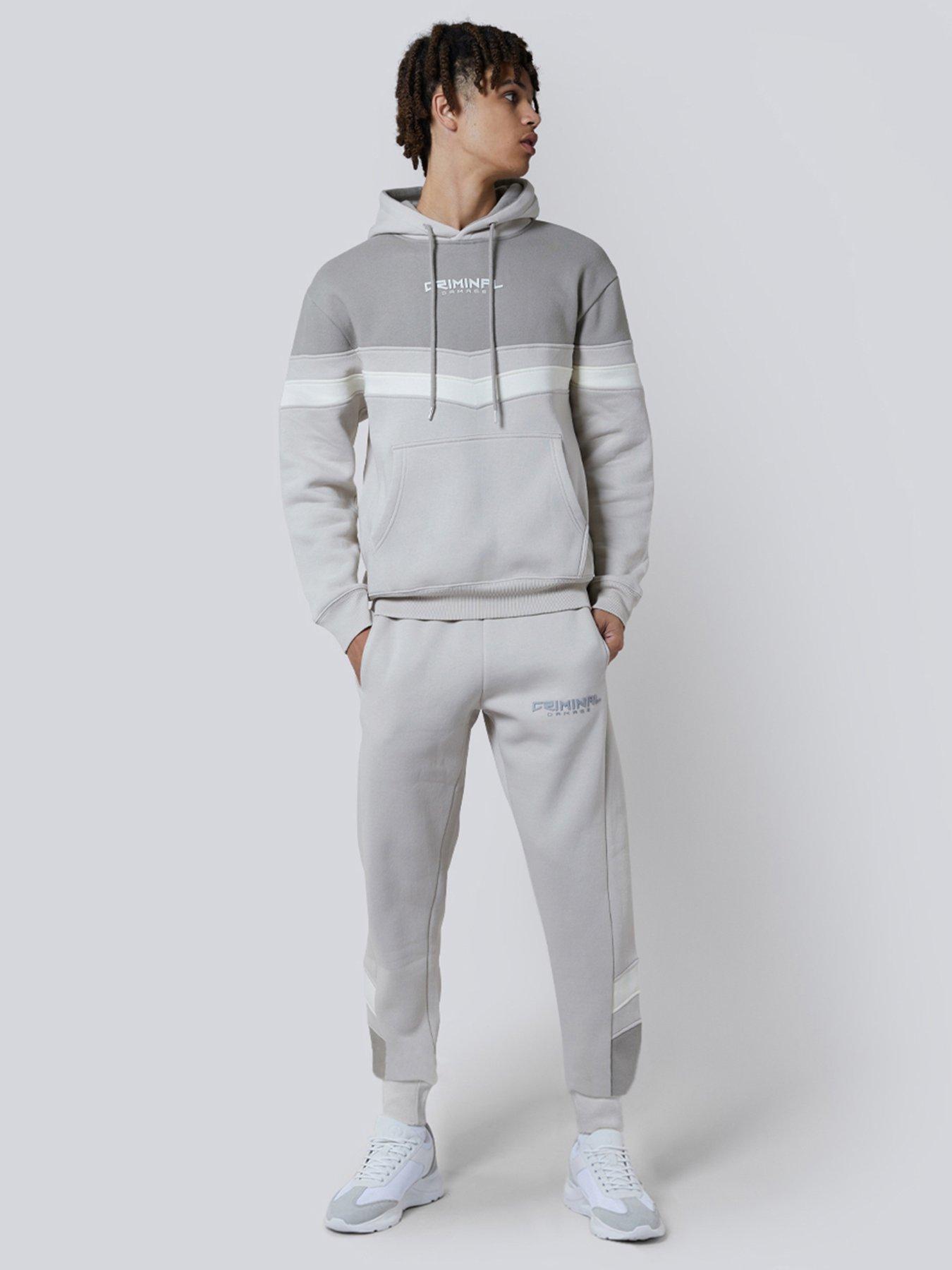 undefined Criminal Damage Buxton Track Joggers - Grey