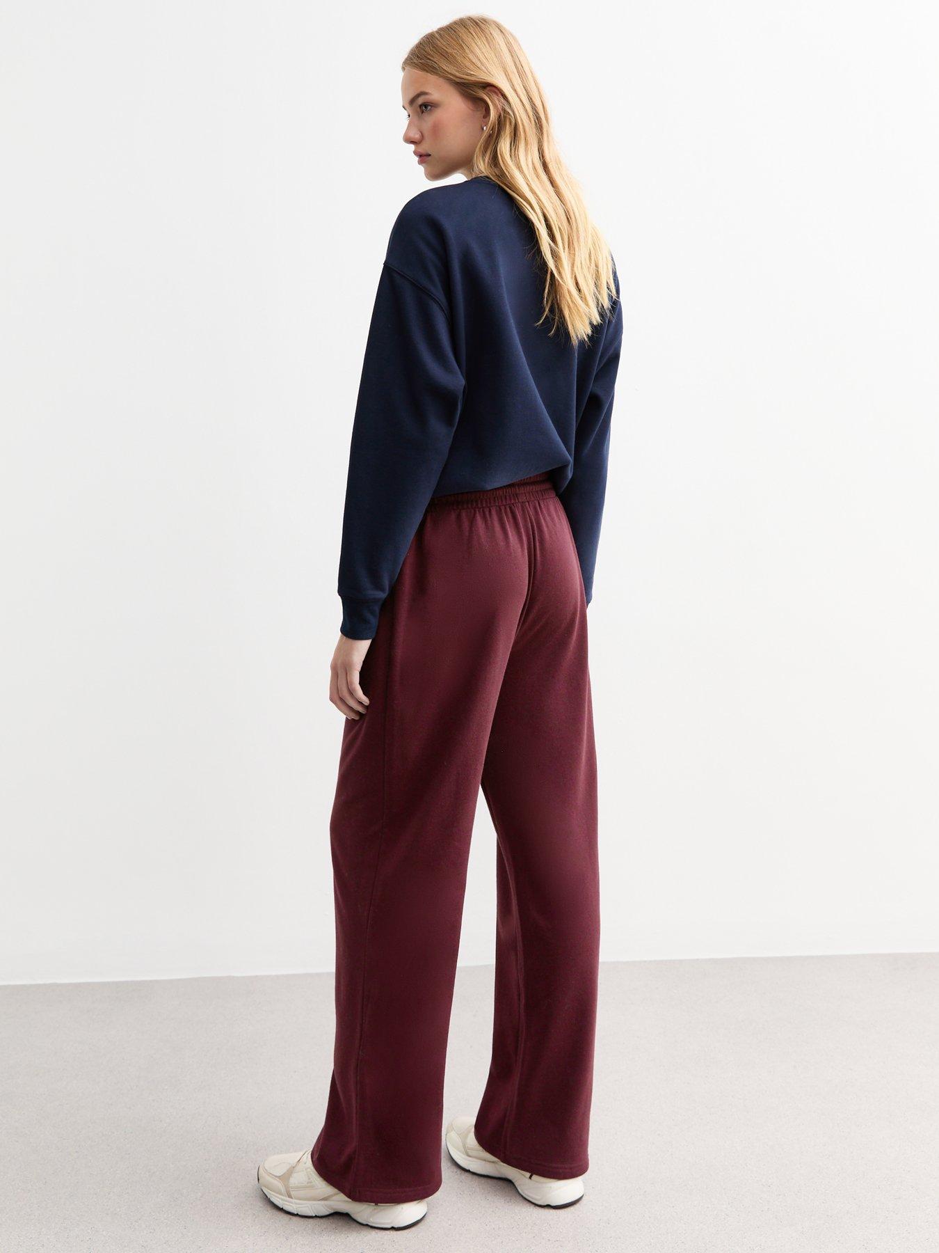 new-look-drawstring-wide-leg-joggers-burgundystillFront