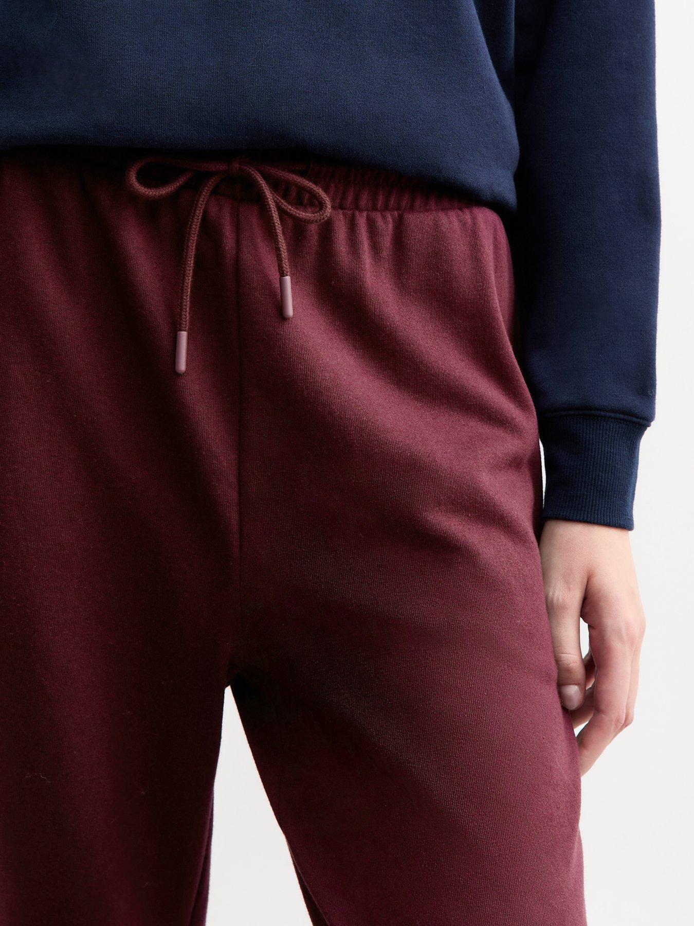 new-look-drawstring-wide-leg-joggers-burgundyoutfit