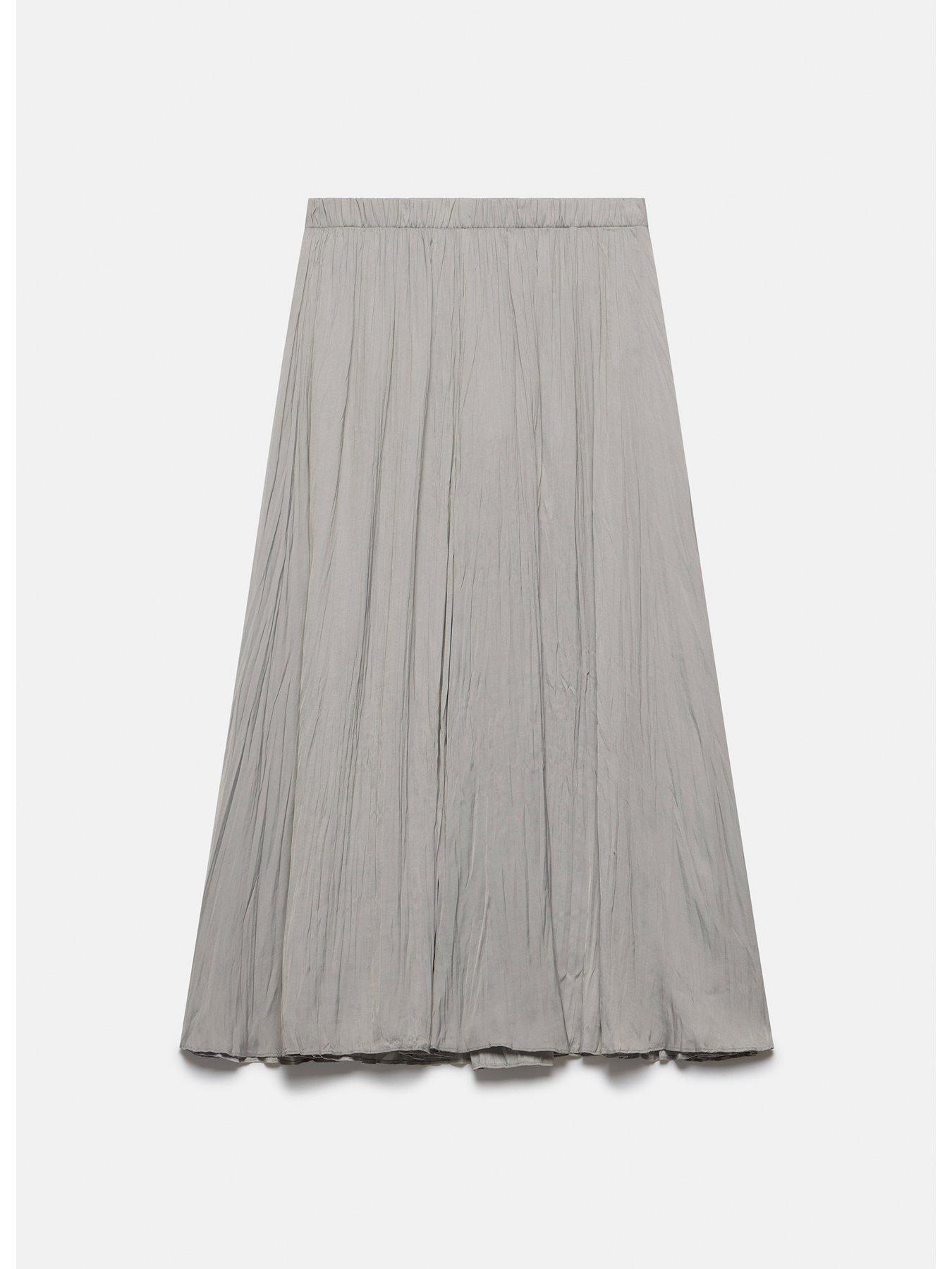 mint-velvet-grey-crinkle-maxi-skirtdetail