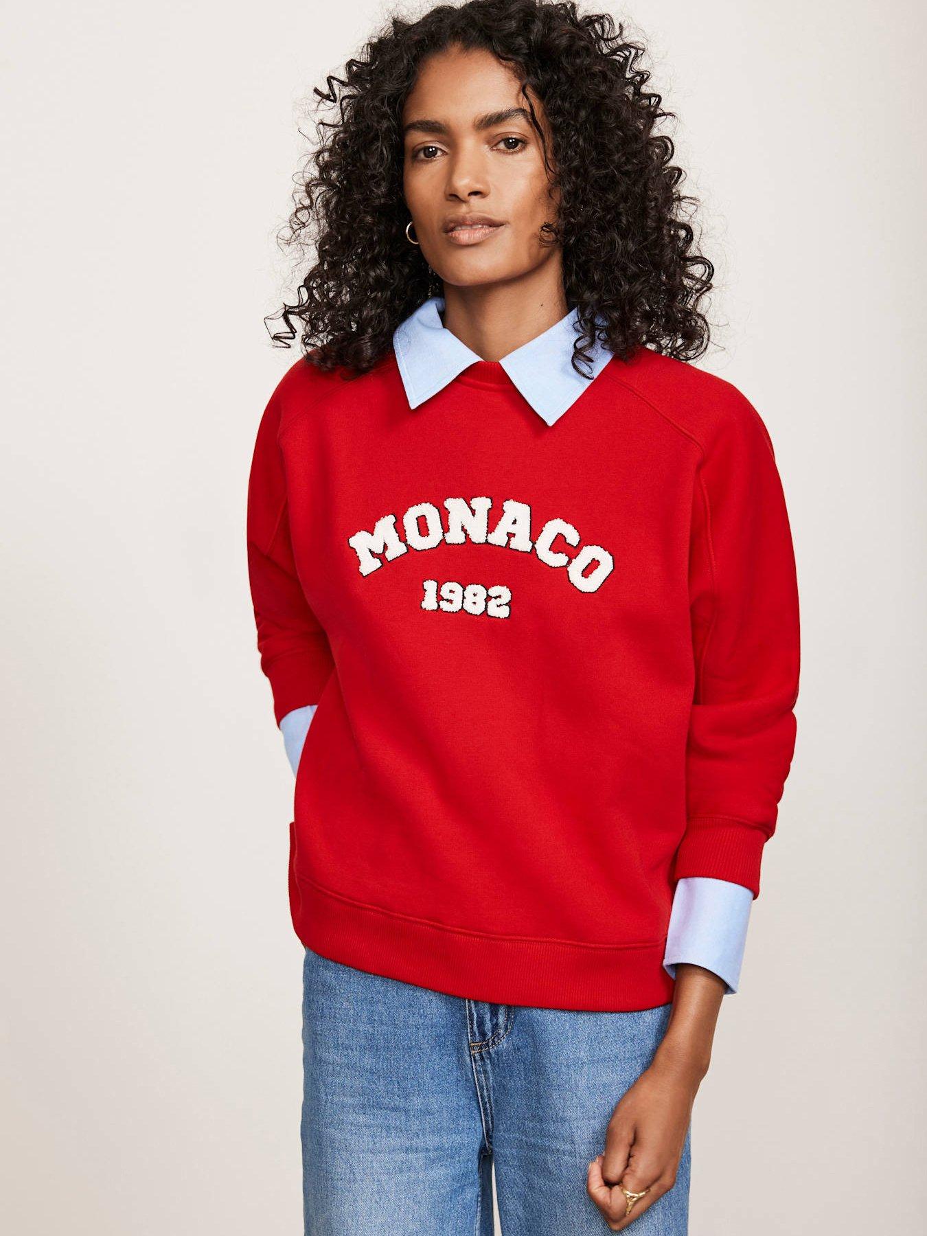 Mint Velvet Monaco Graphic Sweat Red Very Ireland