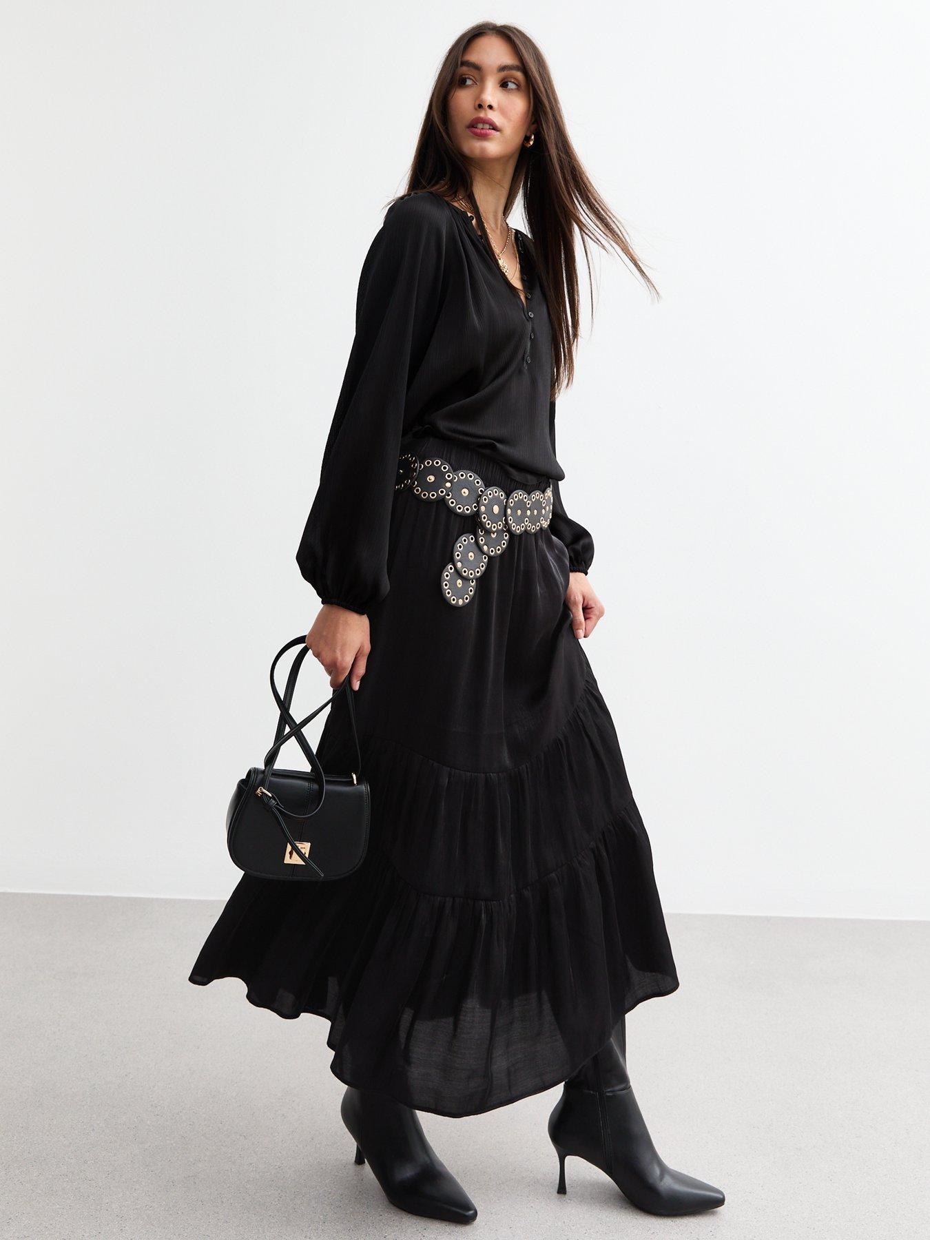 new-look-glossy-satin-tiered-midi-skirt-blackback