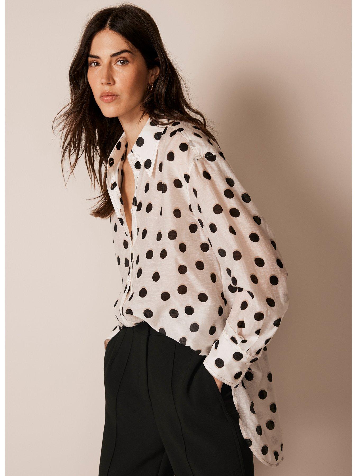 mint-velvet-white-polka-dot-print-longline-shirtoutfit